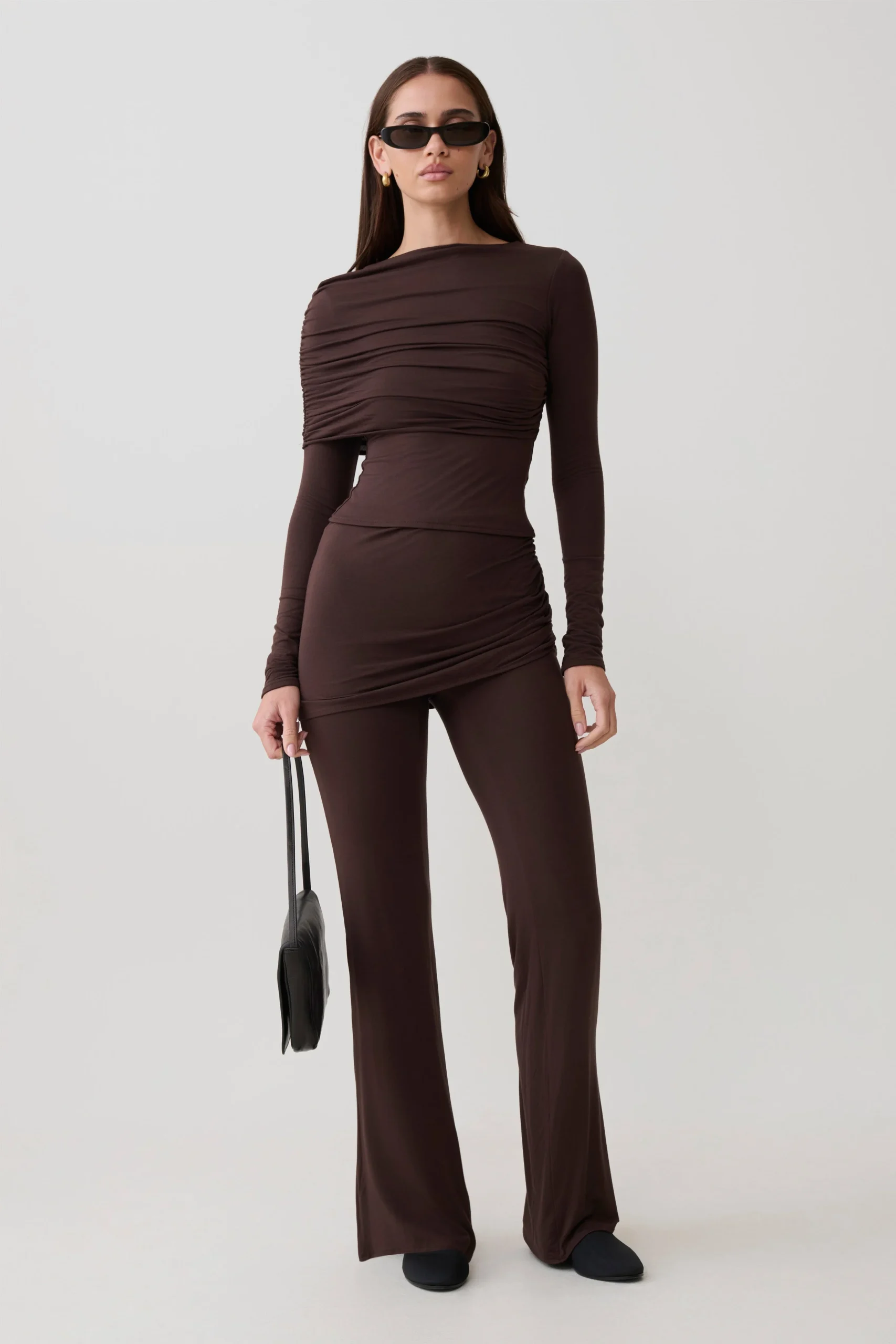 KeatonModal Straight Leg Overlay Pant - Espresso