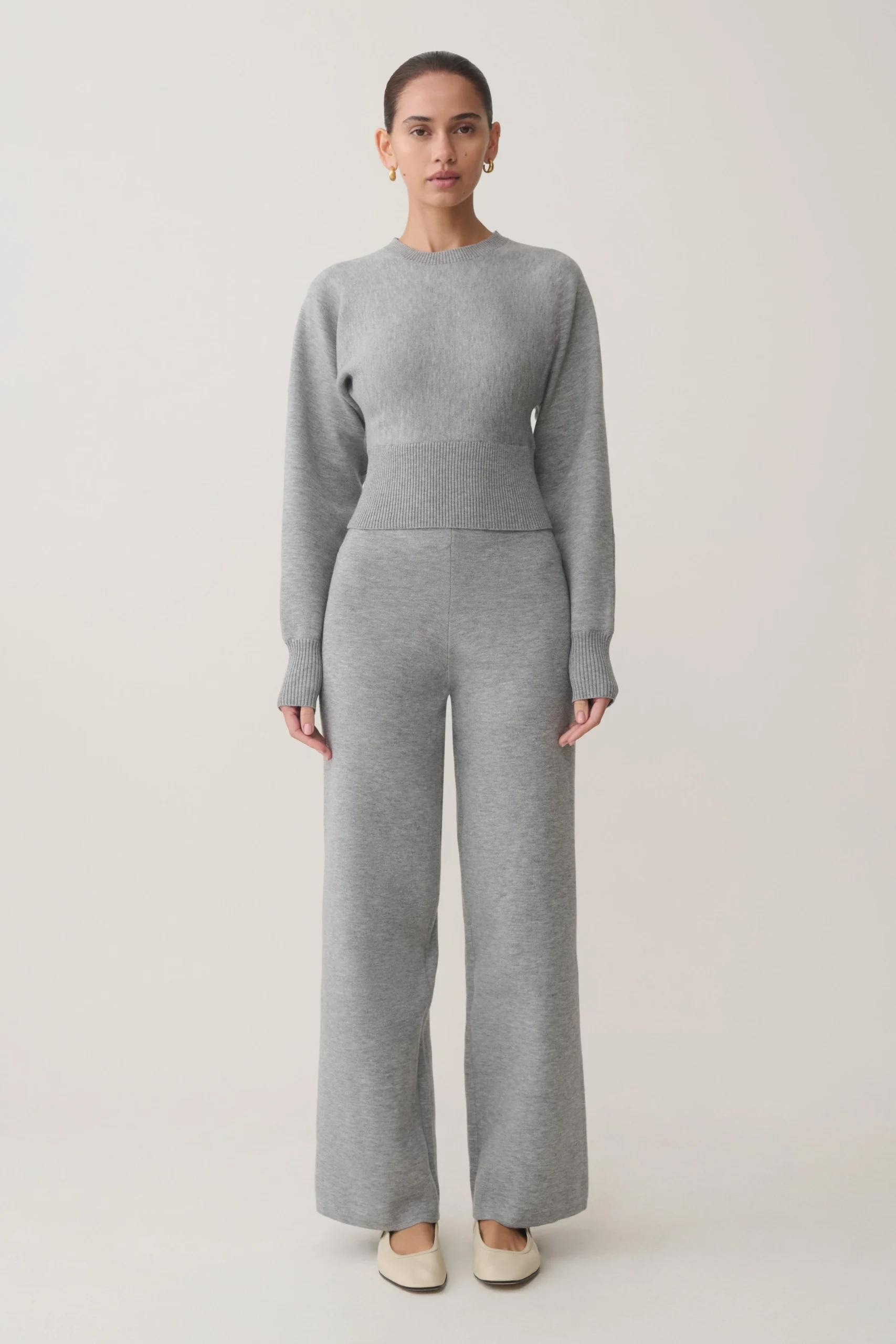 KerrymaeFINAL SALEStraight Leg Knit Pants - Grey Marle
