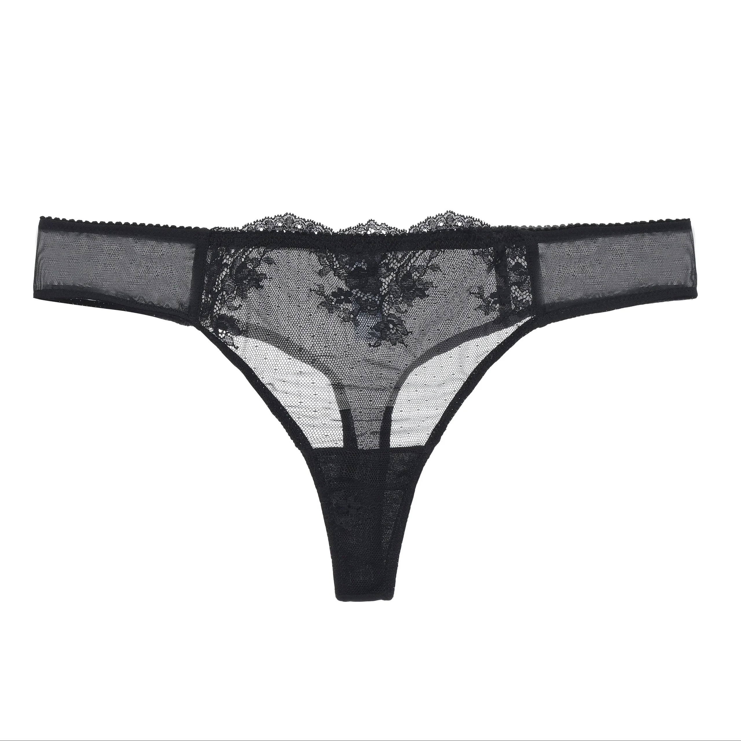 Kim Stretch Lace & Mesh Thong