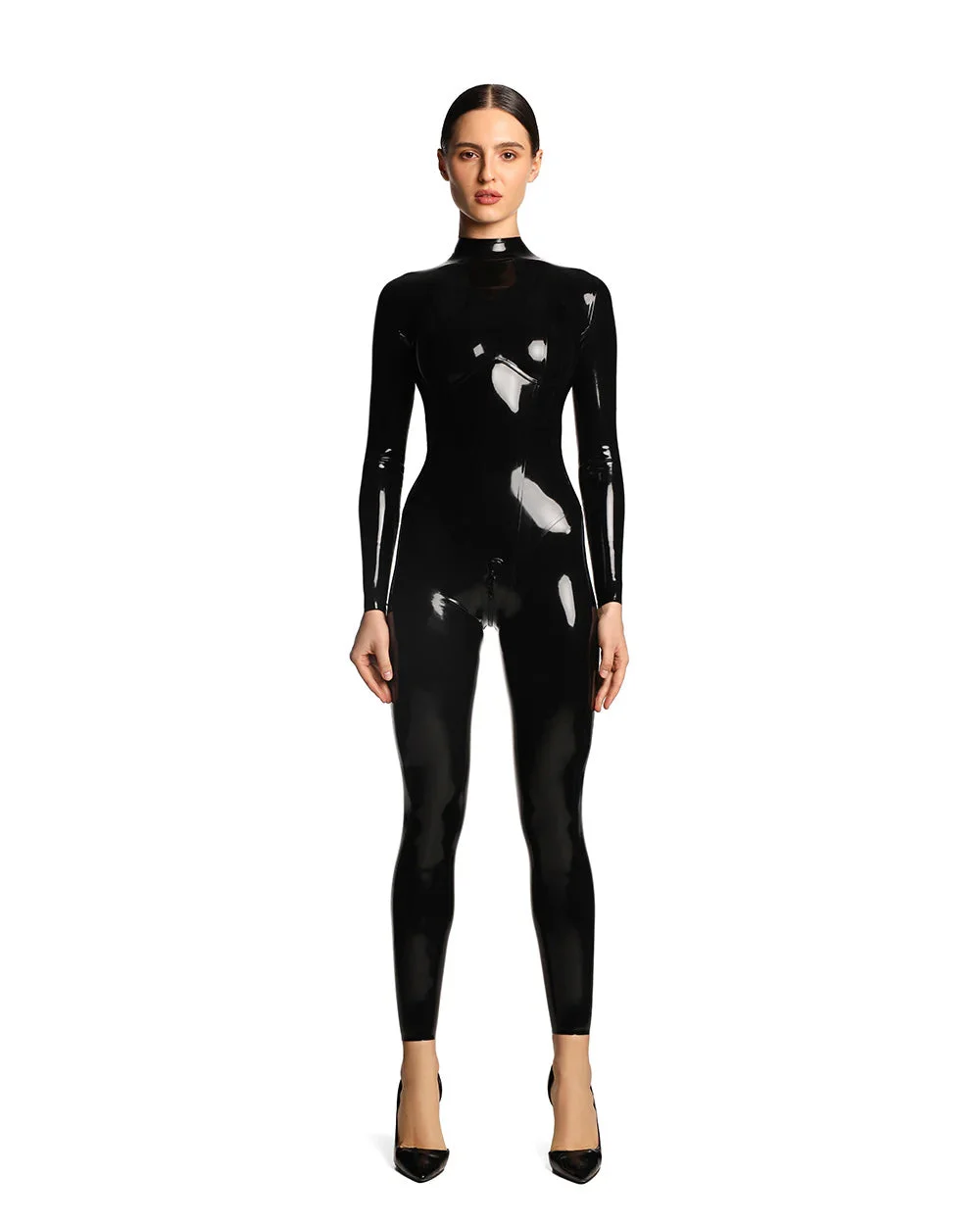 Kinetic Latex Catsuit in Black