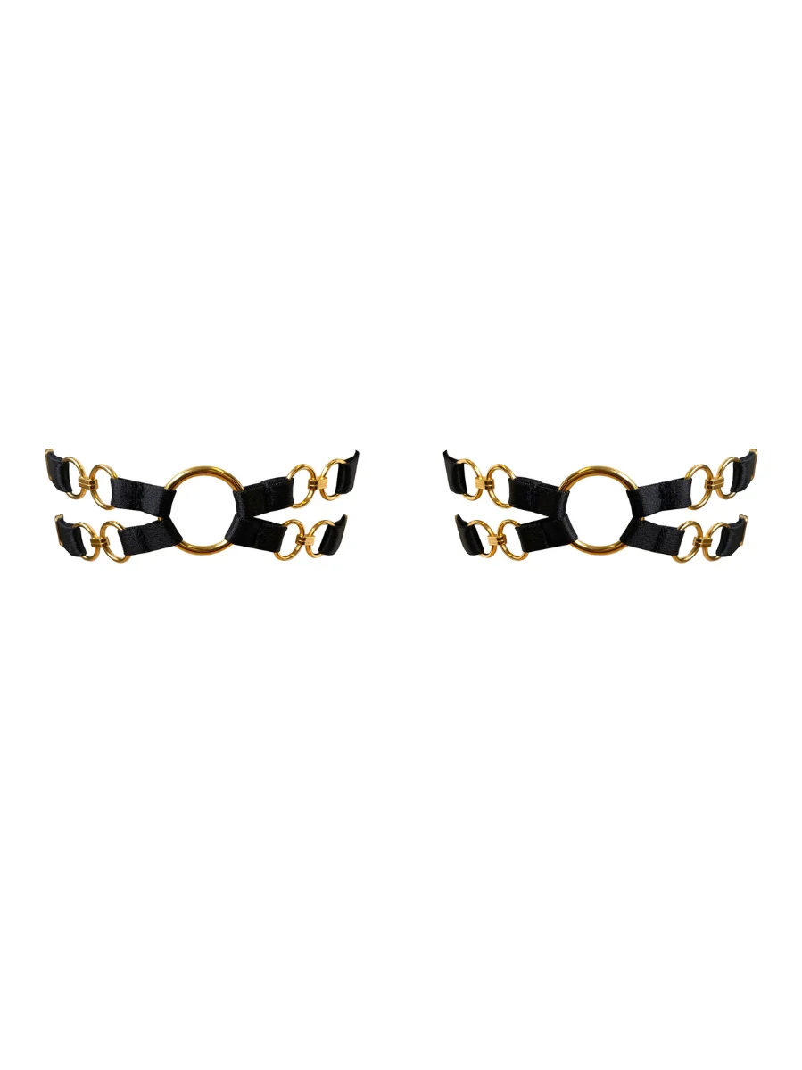 Kleio Black Bondage Garters