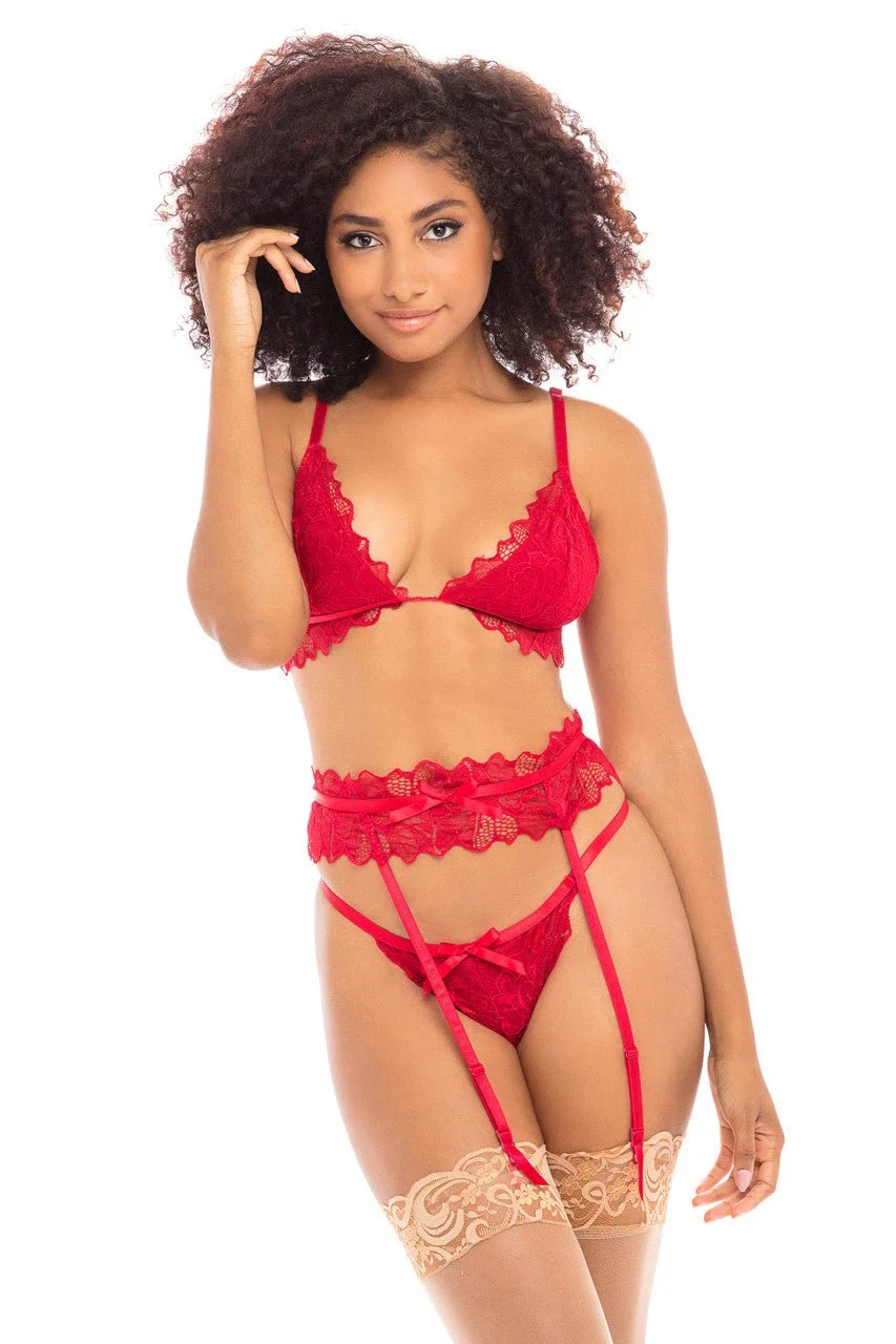 Lace 3-Piece Lingerie Set – Rosemarie
