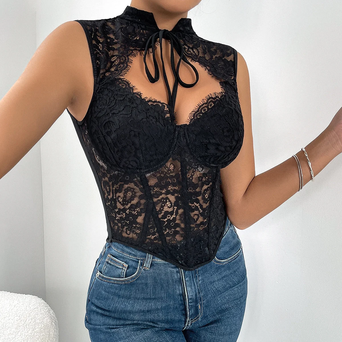 Lace Is Wearing A Small Vest Strap