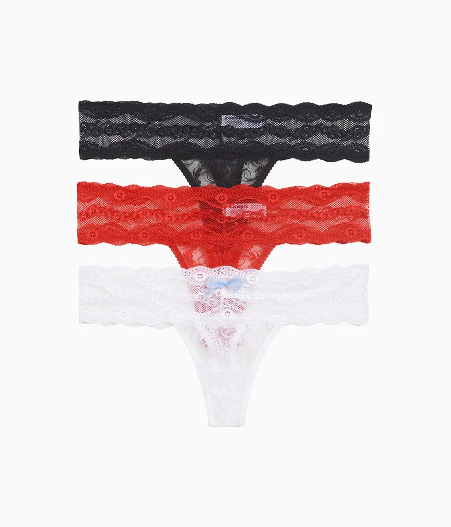 Lace Kiss Thong Panty Pack