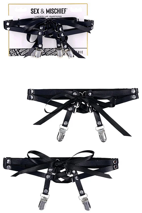 Laced Up Corset Garters By Sex & Mischief