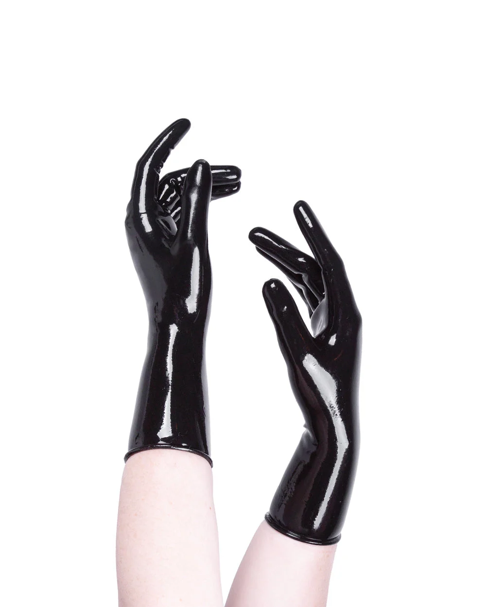 Latex Wrist Length Gloves in Black (Chlorinated)