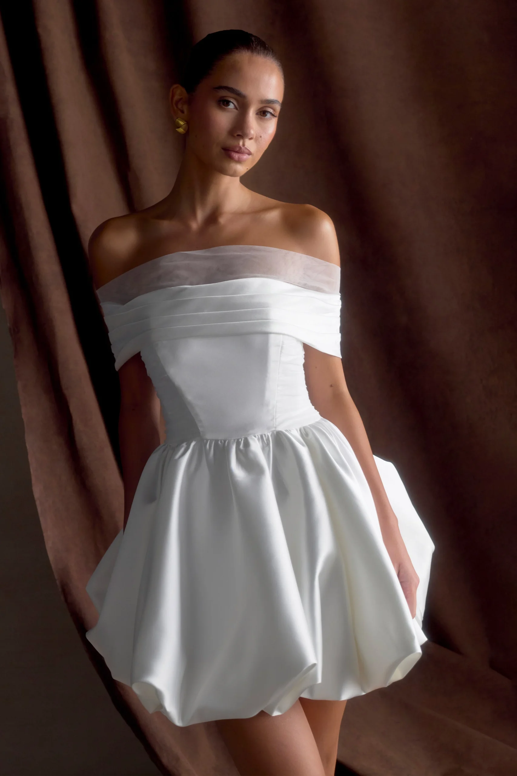 LaurettaFINAL SALEOff Shoulder Mini Dress - White