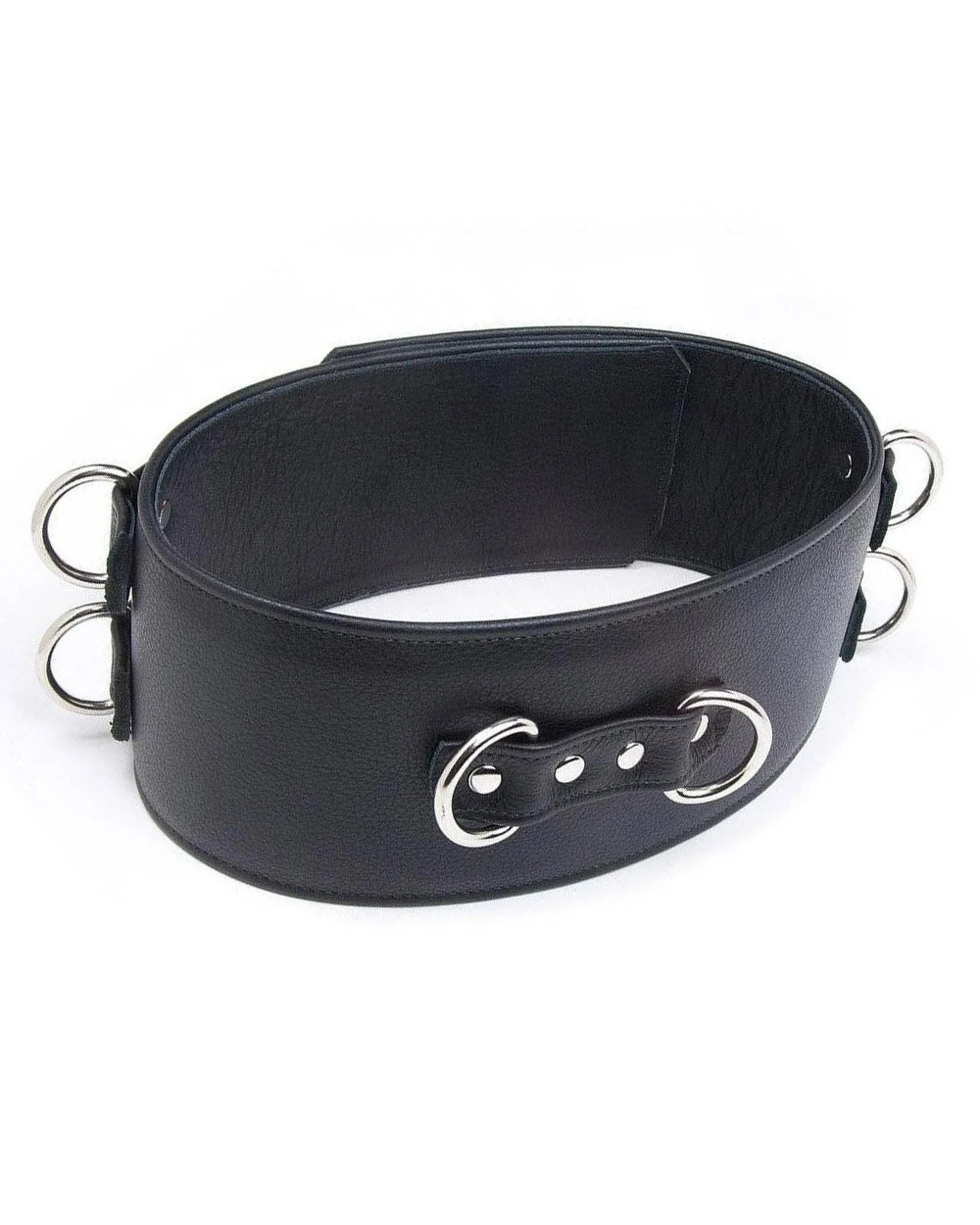 Leather Locking Waist Cuff in Black