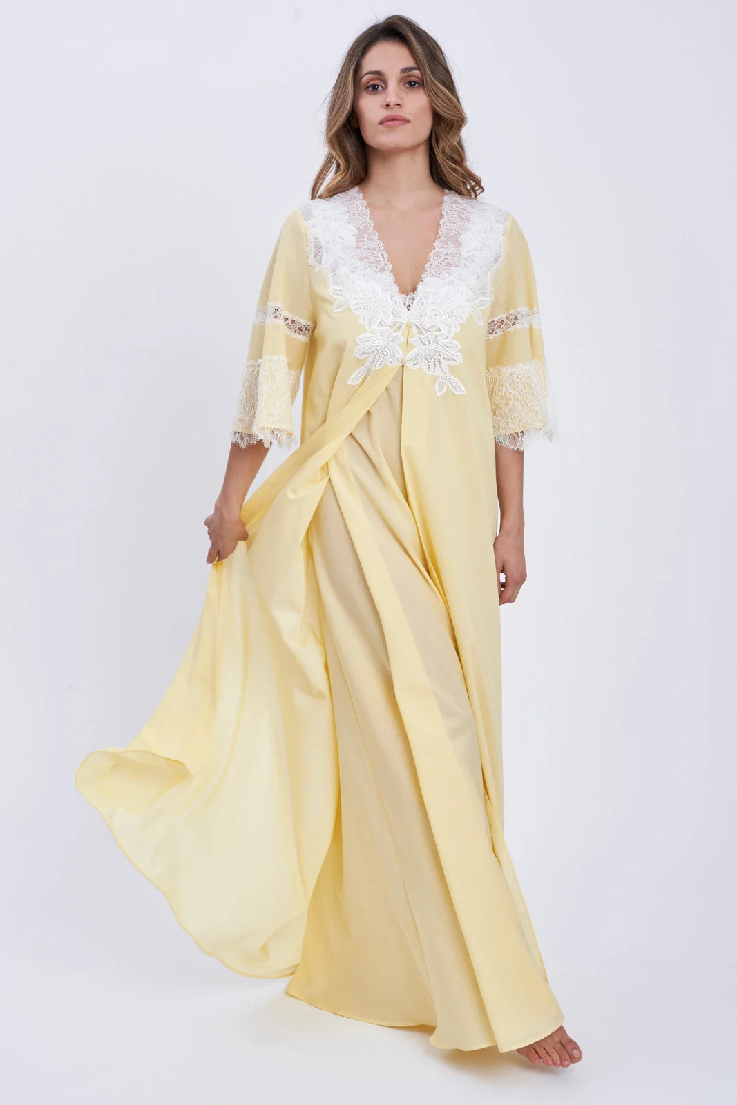 Lemon Glow - Mussola Cotton Robe