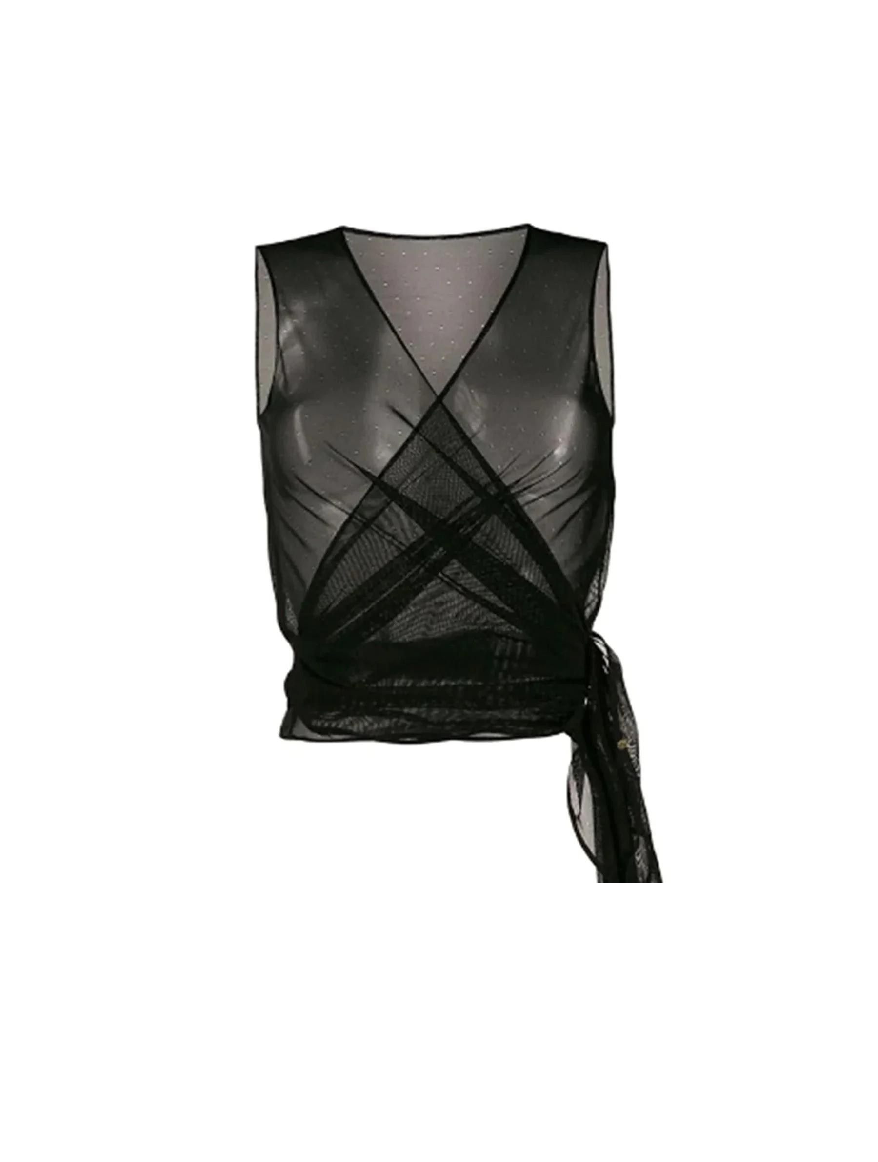 Lexi Mesh Wrap Top