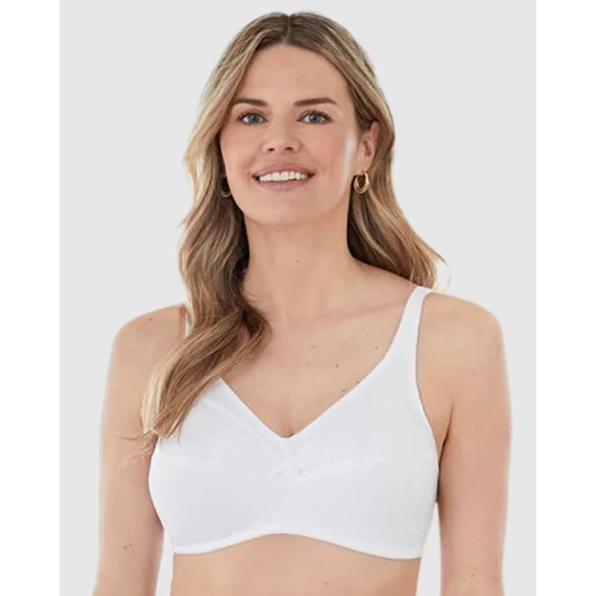 Lightly-Lined Wirefree Jacquard & Cotton Bra
