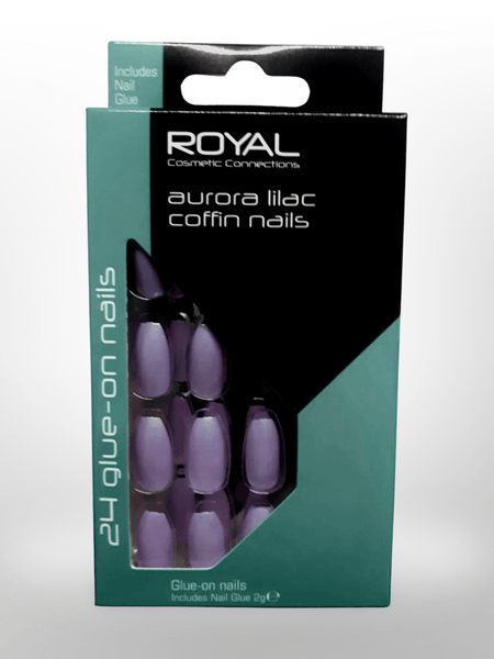 Lilac Round 24 Glue On Nails