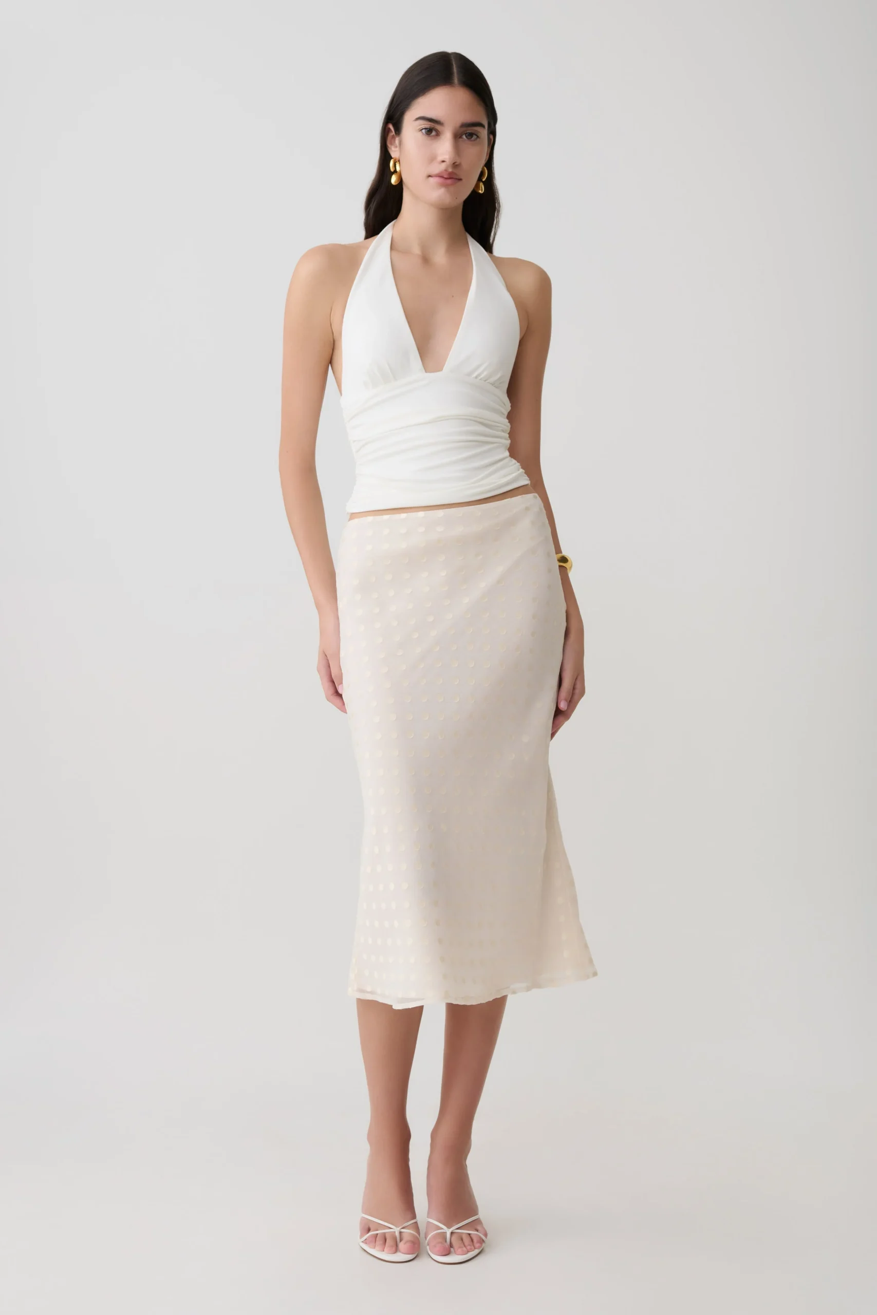LilahDevore Midi Skirt - Ivory