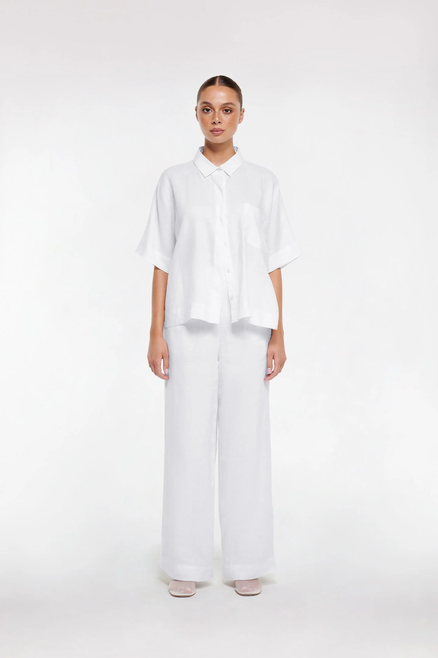 LINEN BOXY SHIRT