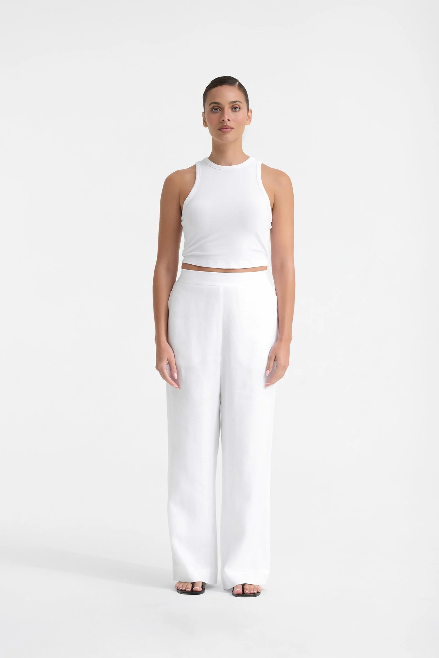 LINEN STRAIGHT LEG PANT