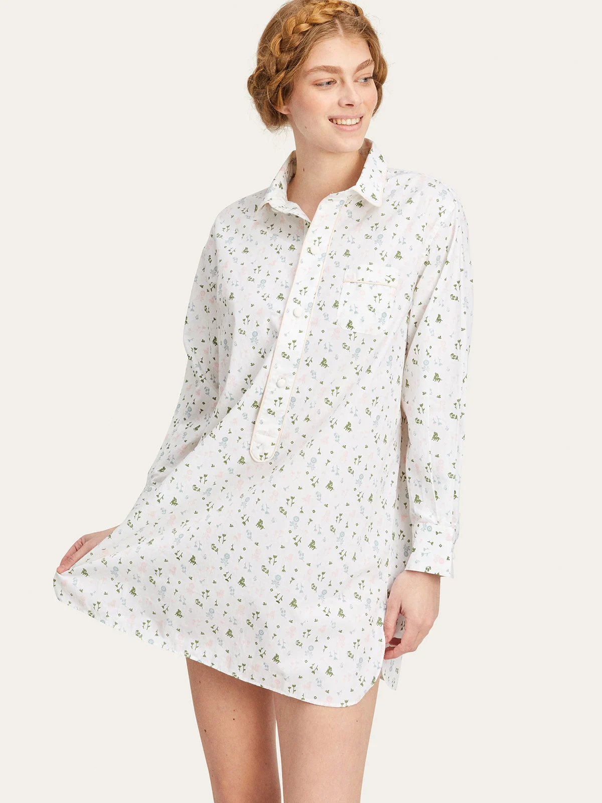 Linnet Night Shirt x Land of Bébé in Multi