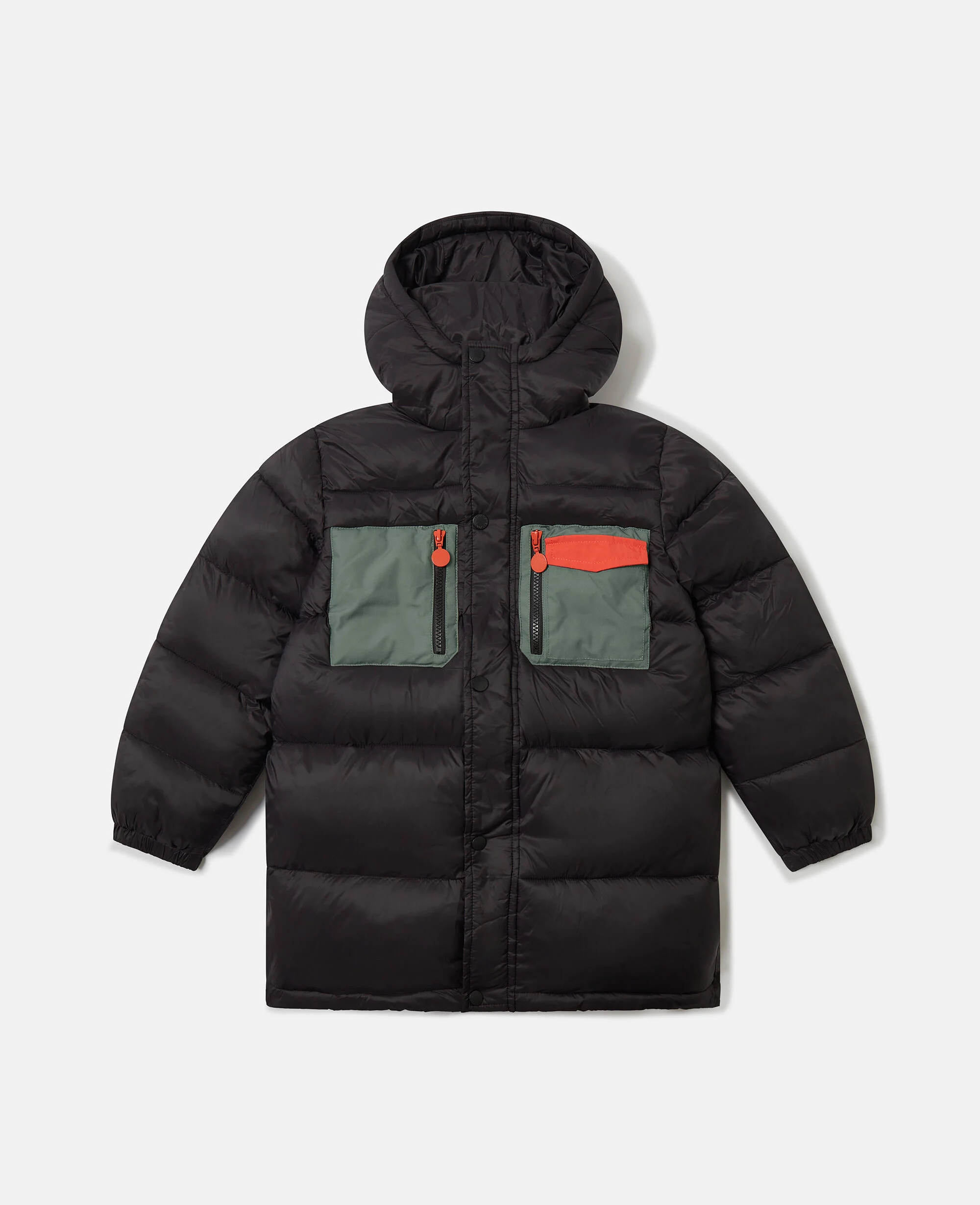 Logo Graphic Hooded Puffer Coat