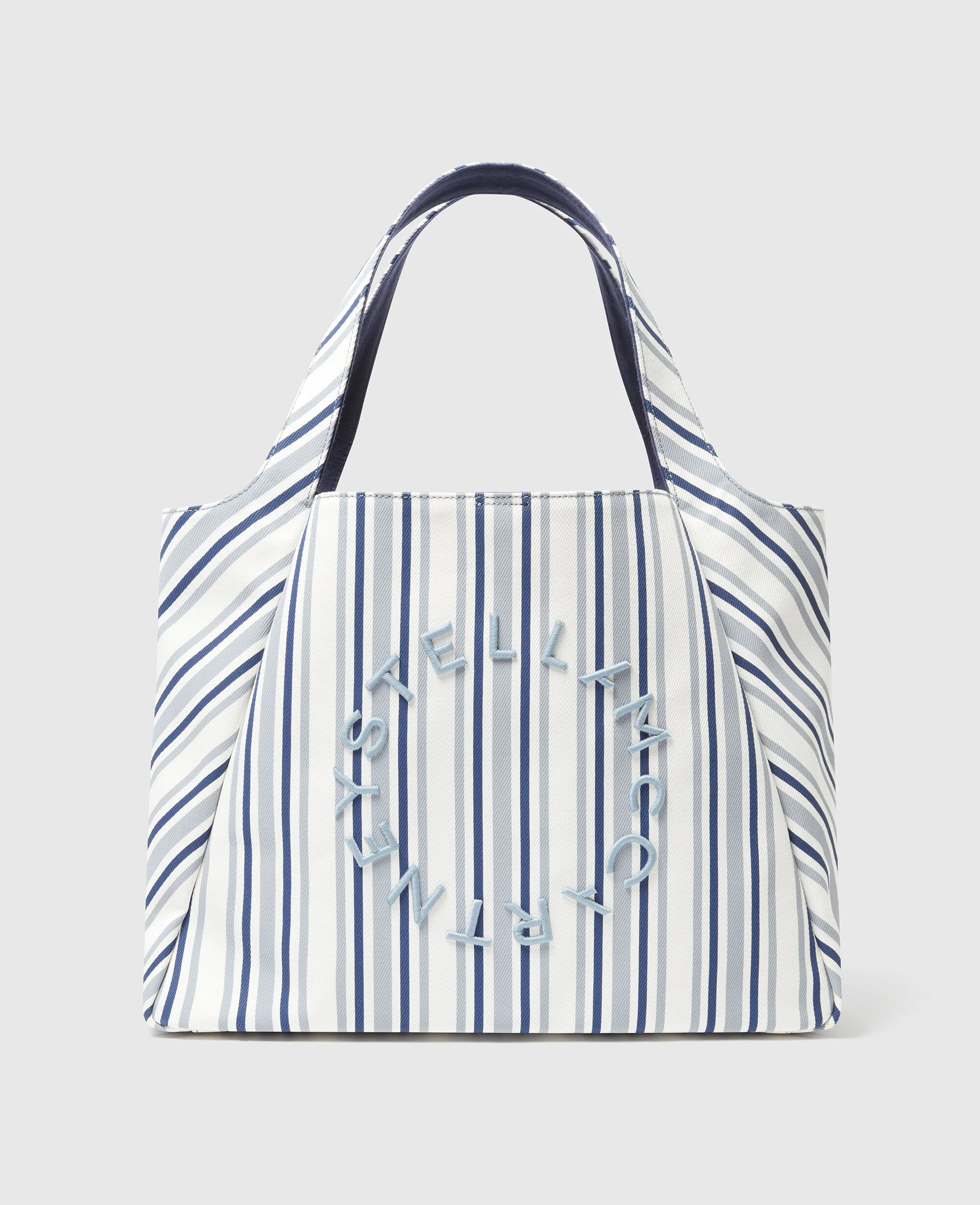 Logo Striped Tote Bag
