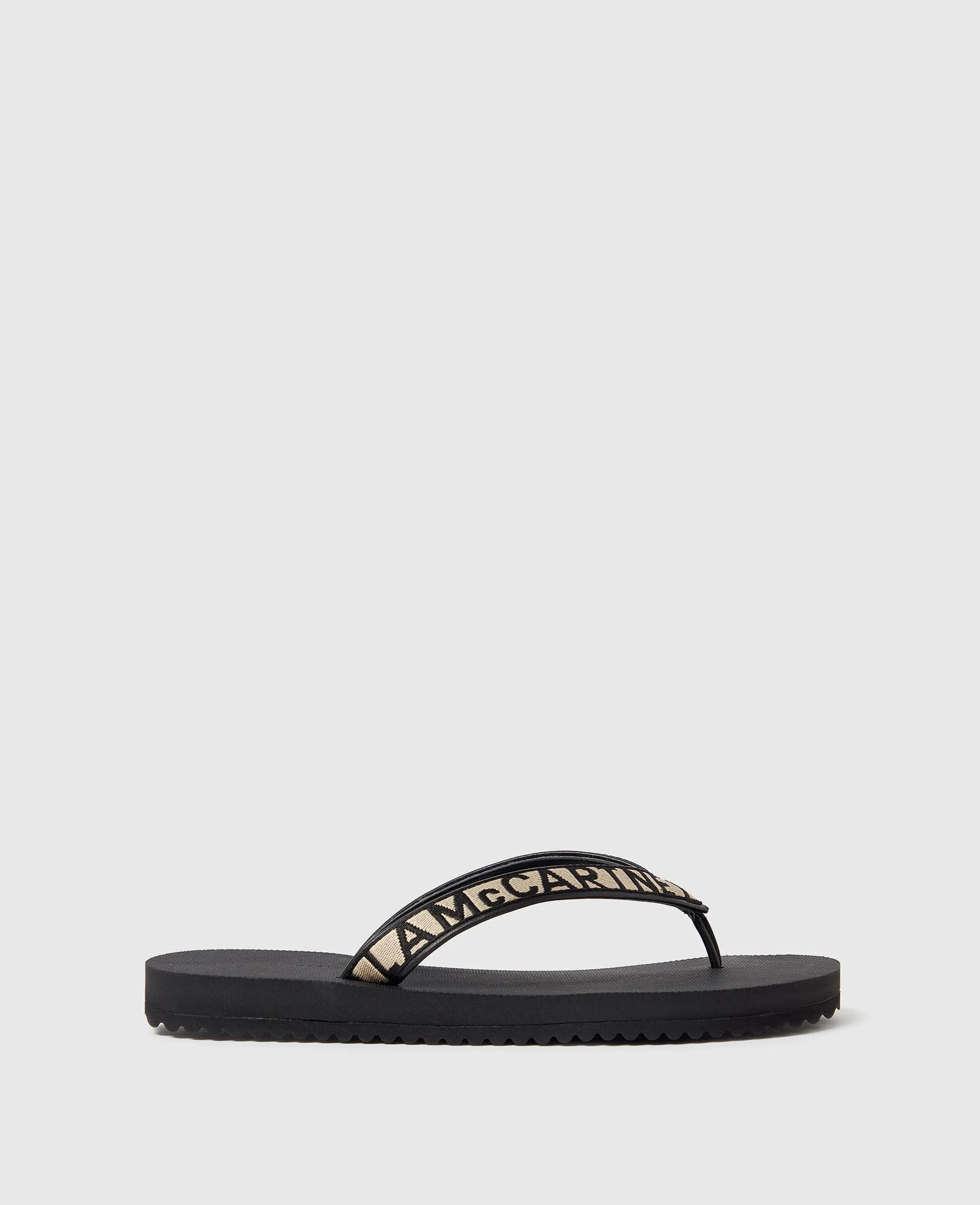 Logo Webbed Thong Sandal