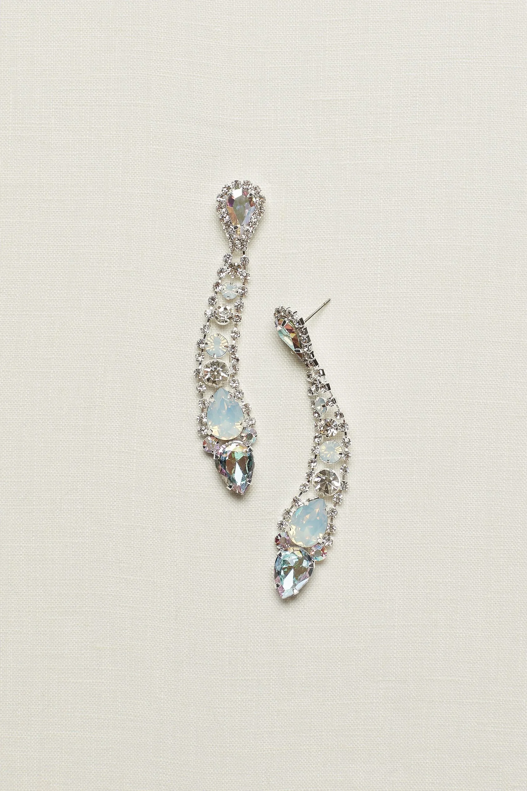 Long Large Stone Shoulder Duster Earrings