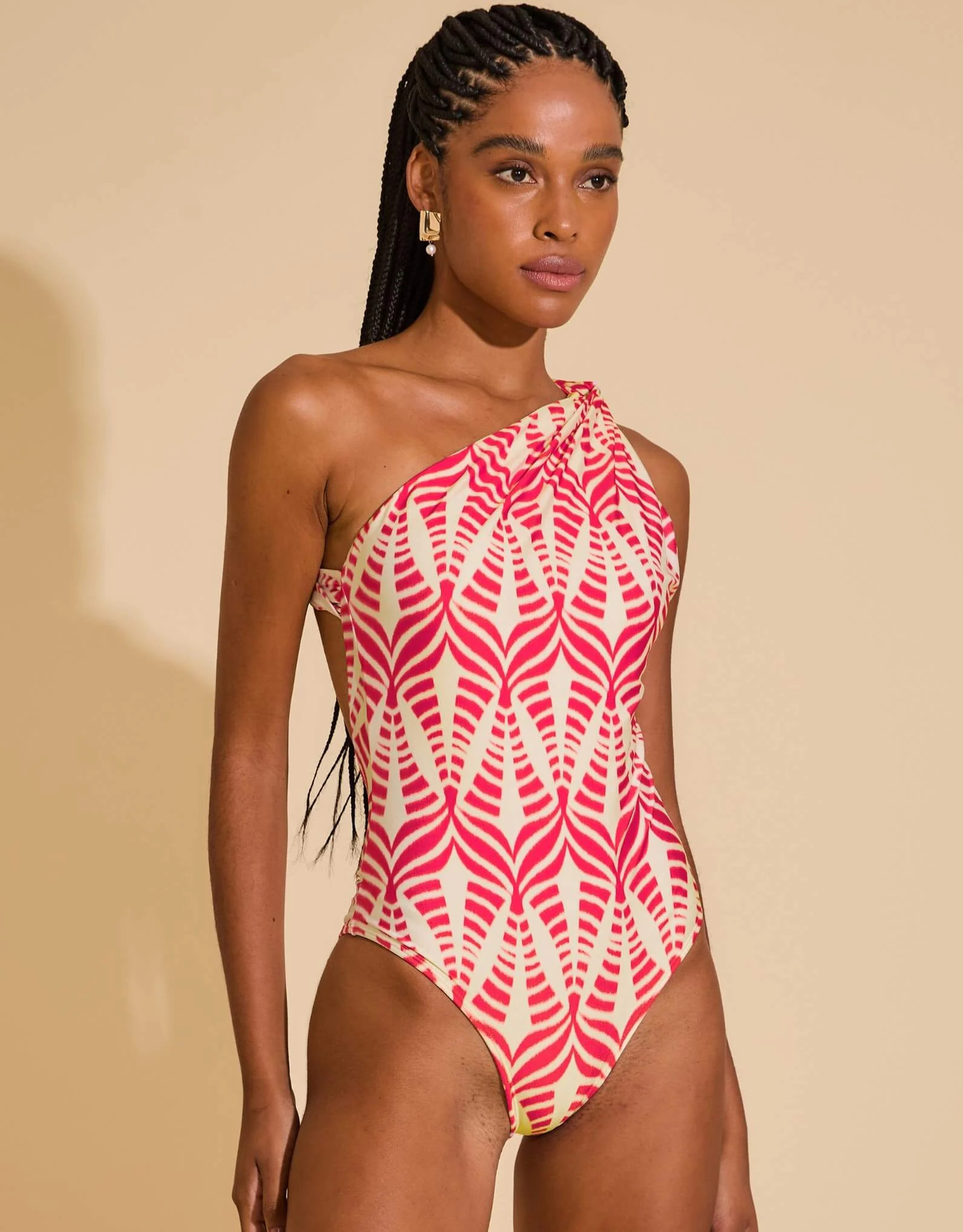 Loop Shoulder One Piece Swimsuit Maranta Reef
