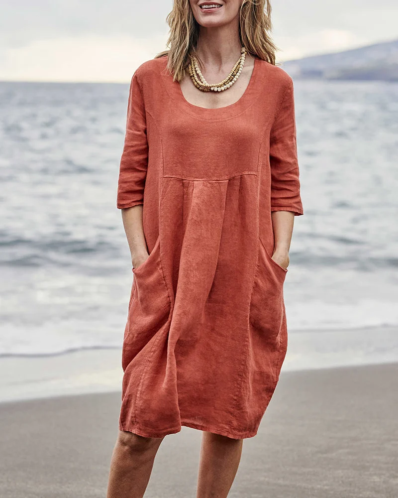 Loose Casual Pocket Dress