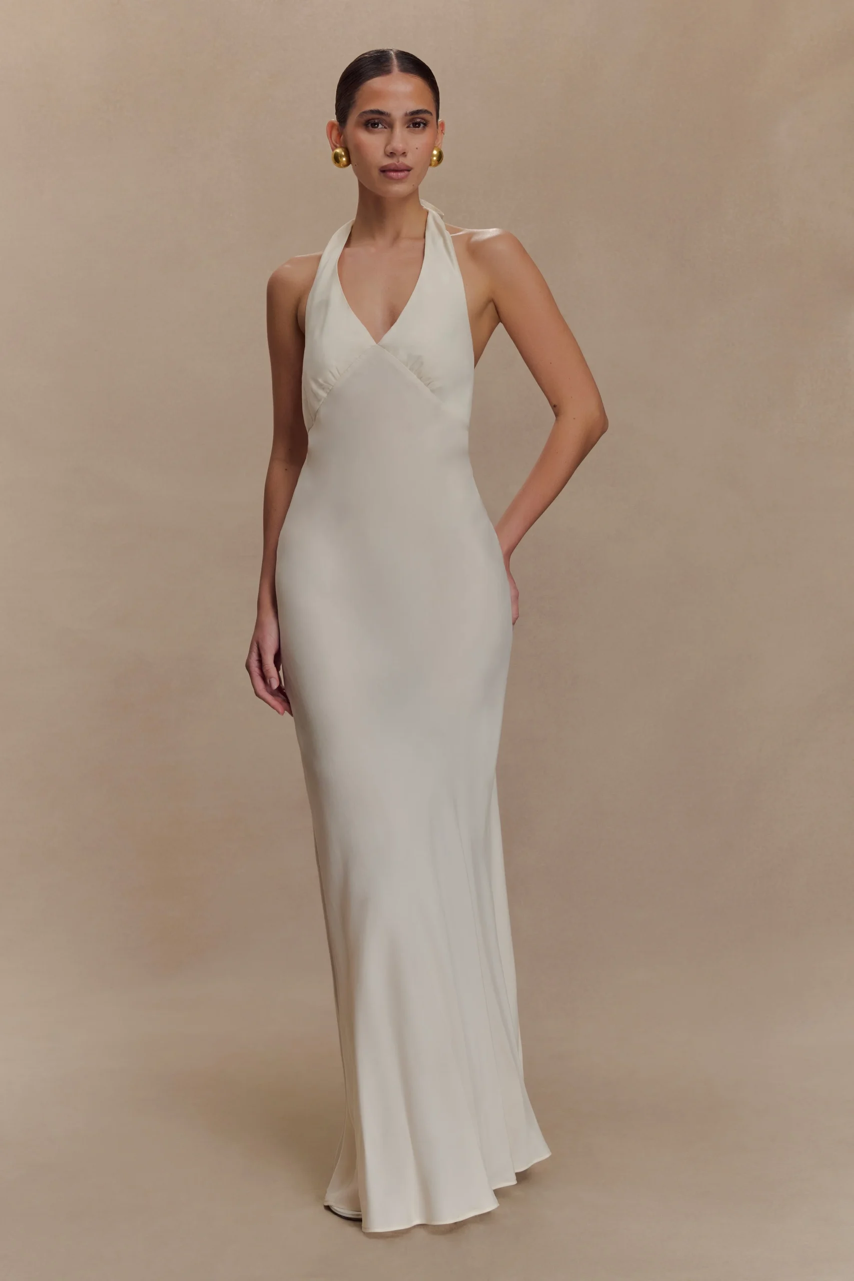 LouisianaHalter Maxi Dress - Ivory