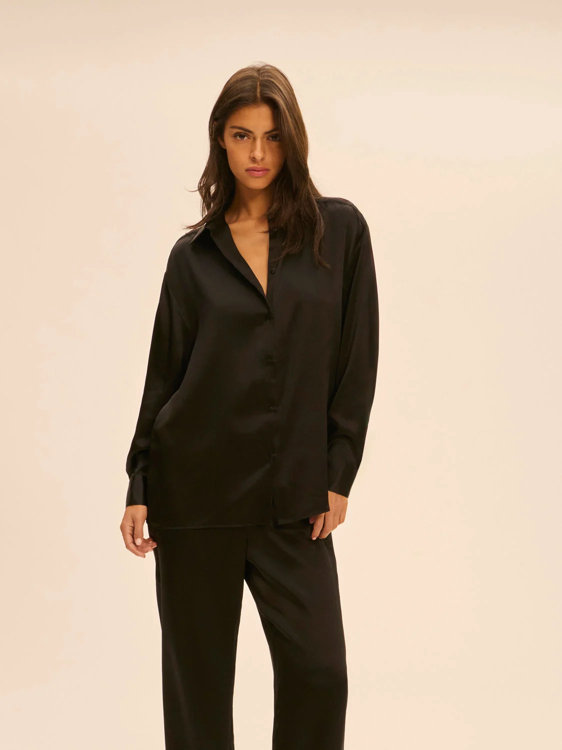 Love Me Long Sleeve Night Shirt - BlackRegular price