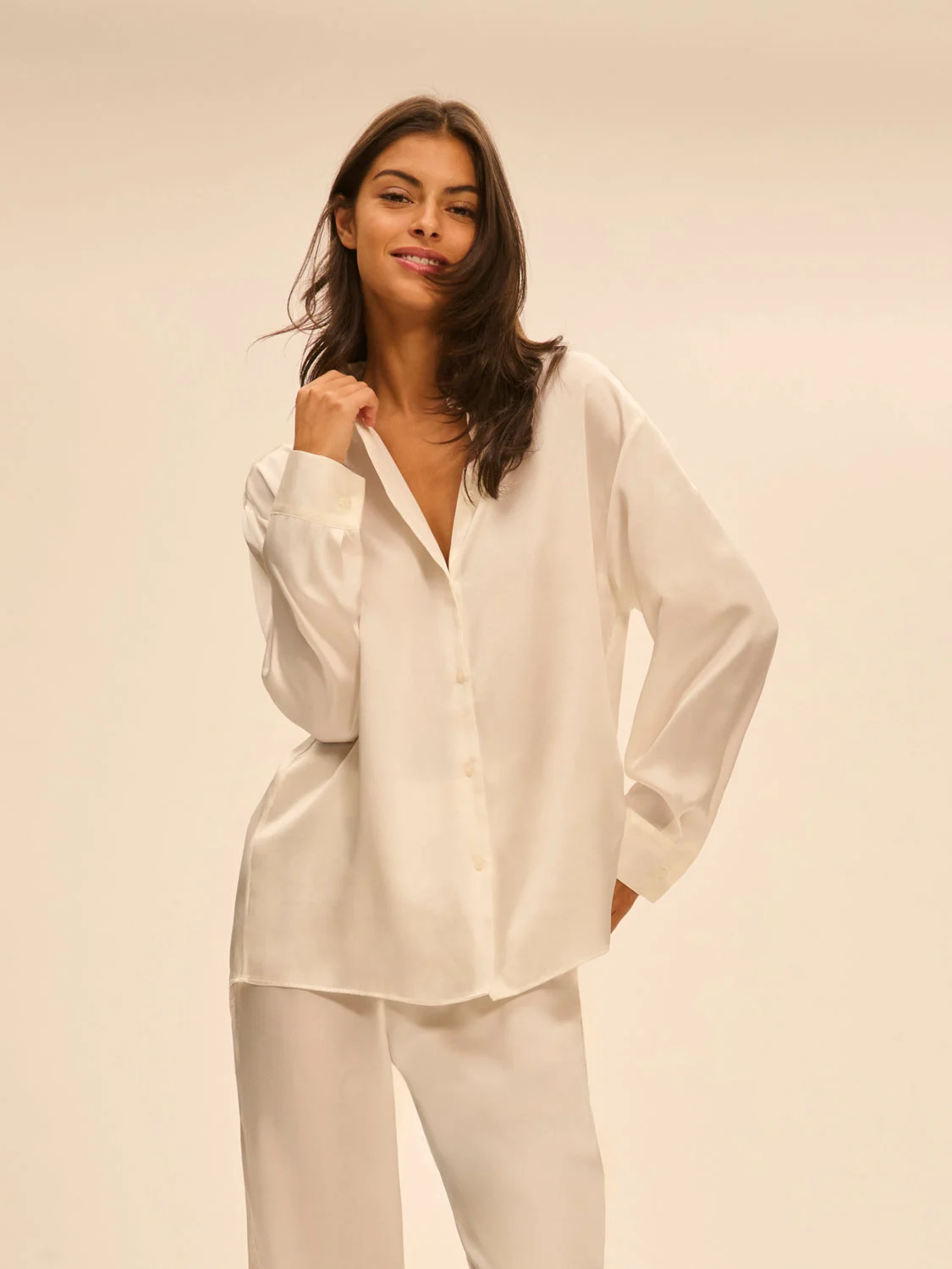 Love Me Long Sleeve Night Shirt - NaturalRegular price