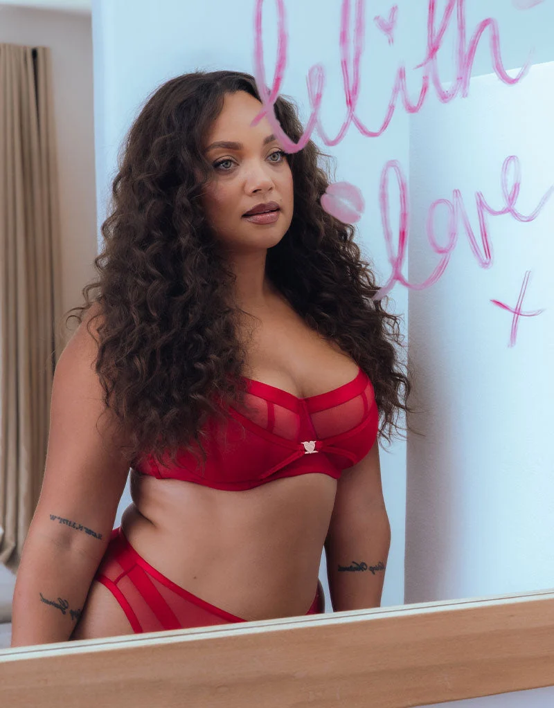 Loved Up Balcony Bra CrimsonRed