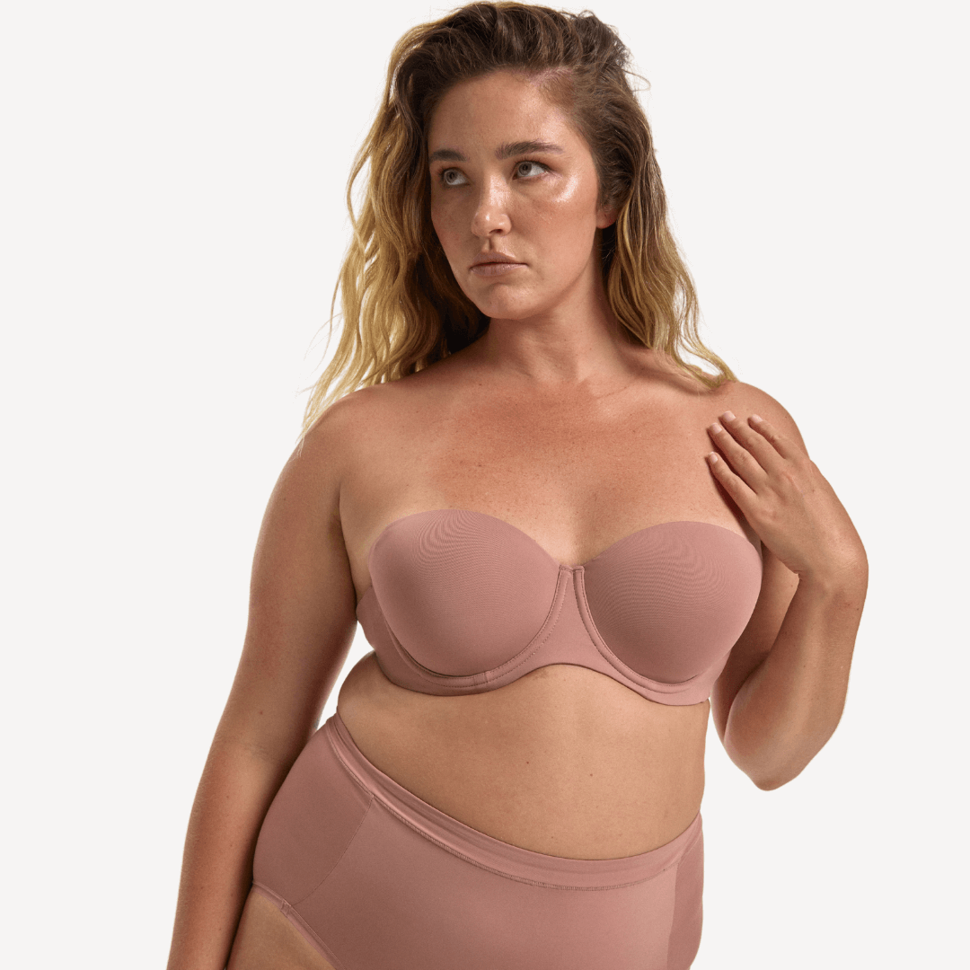 Low Cut Strapless Padded Bra - Archive