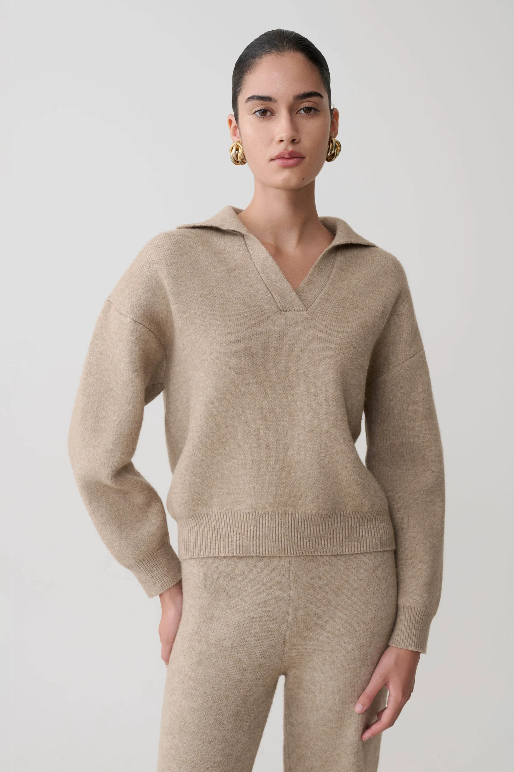 LucaKnit Jumper - Beige Marle