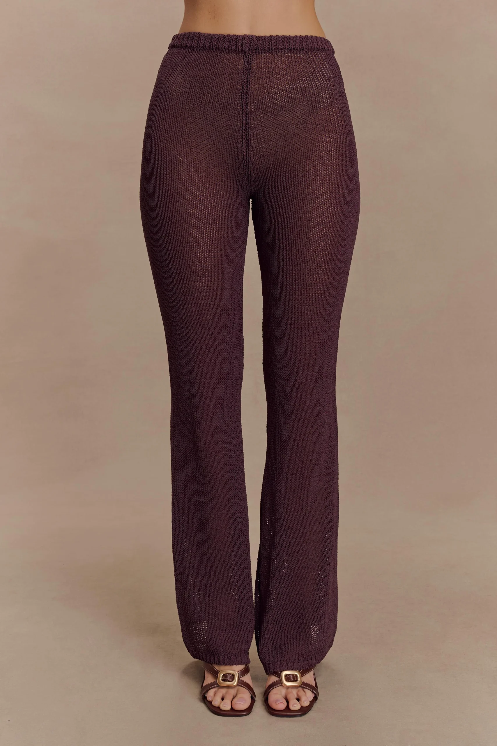 MalaniFINAL SALEWide Leg Knit Pants - Chocolate