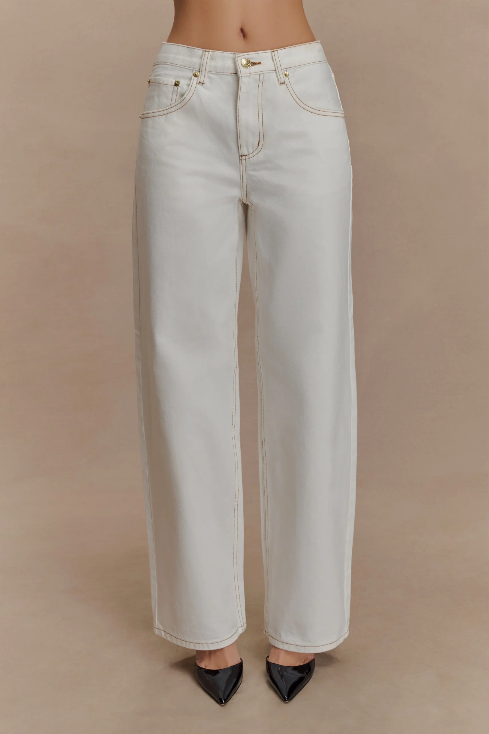 MannonFINAL SALEMid Rise Denim Jeans - White