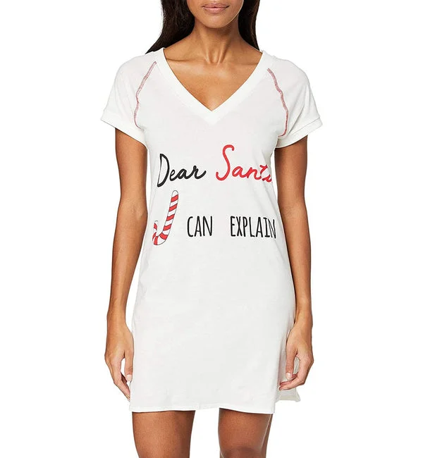 Mapale Dear Santa Long Sleep Shirt (7228) - Ivory
