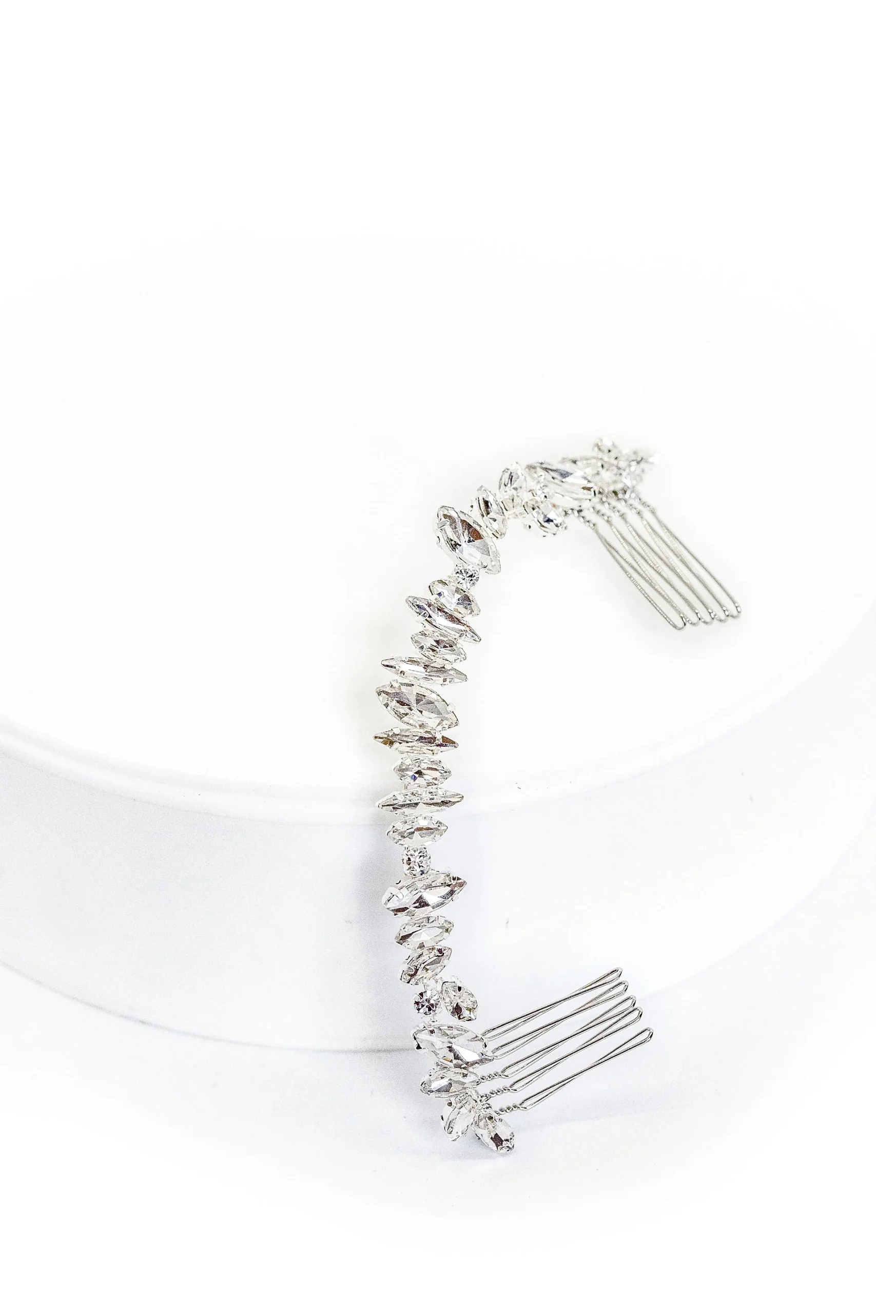Marquise Crystal Mix Halo Comb