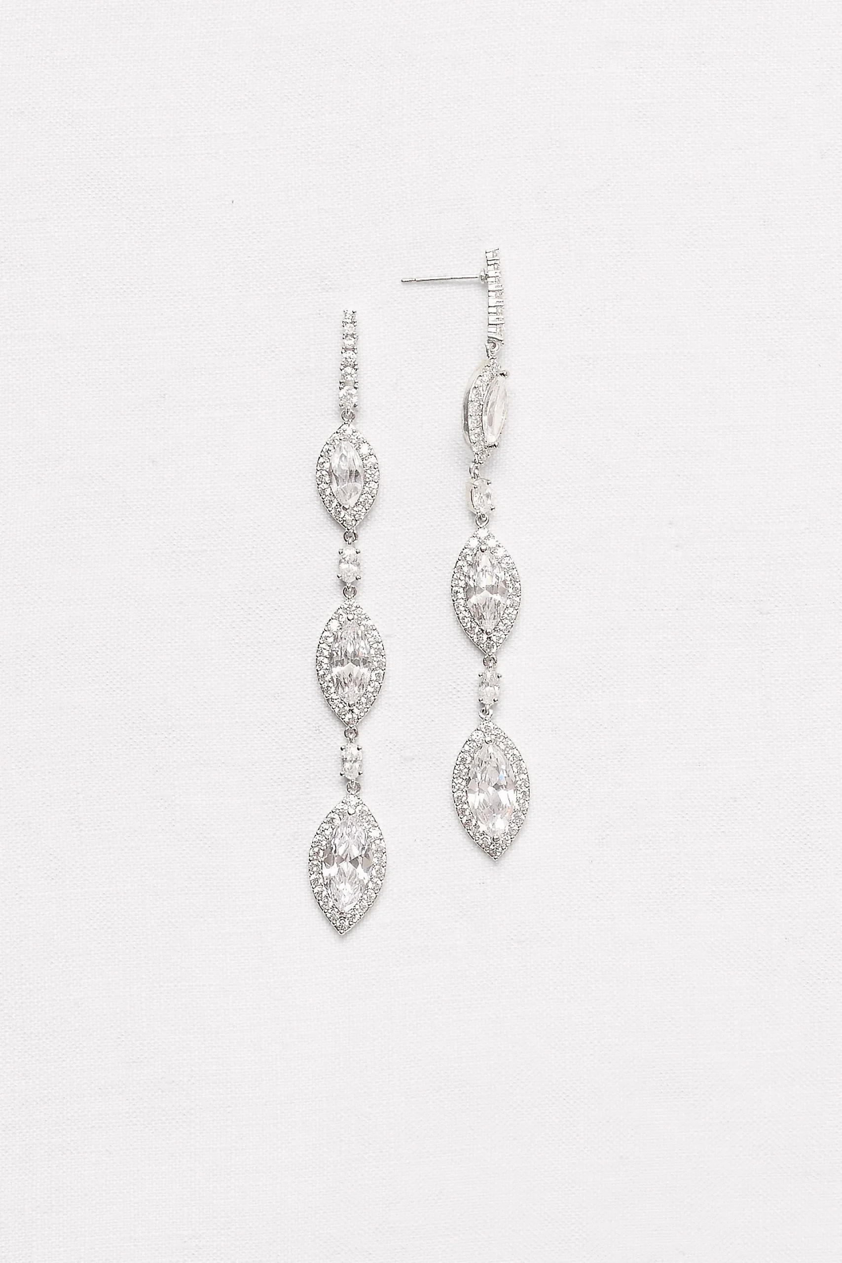 Marquise-Cut Cubic Zirconia Drop Earrings