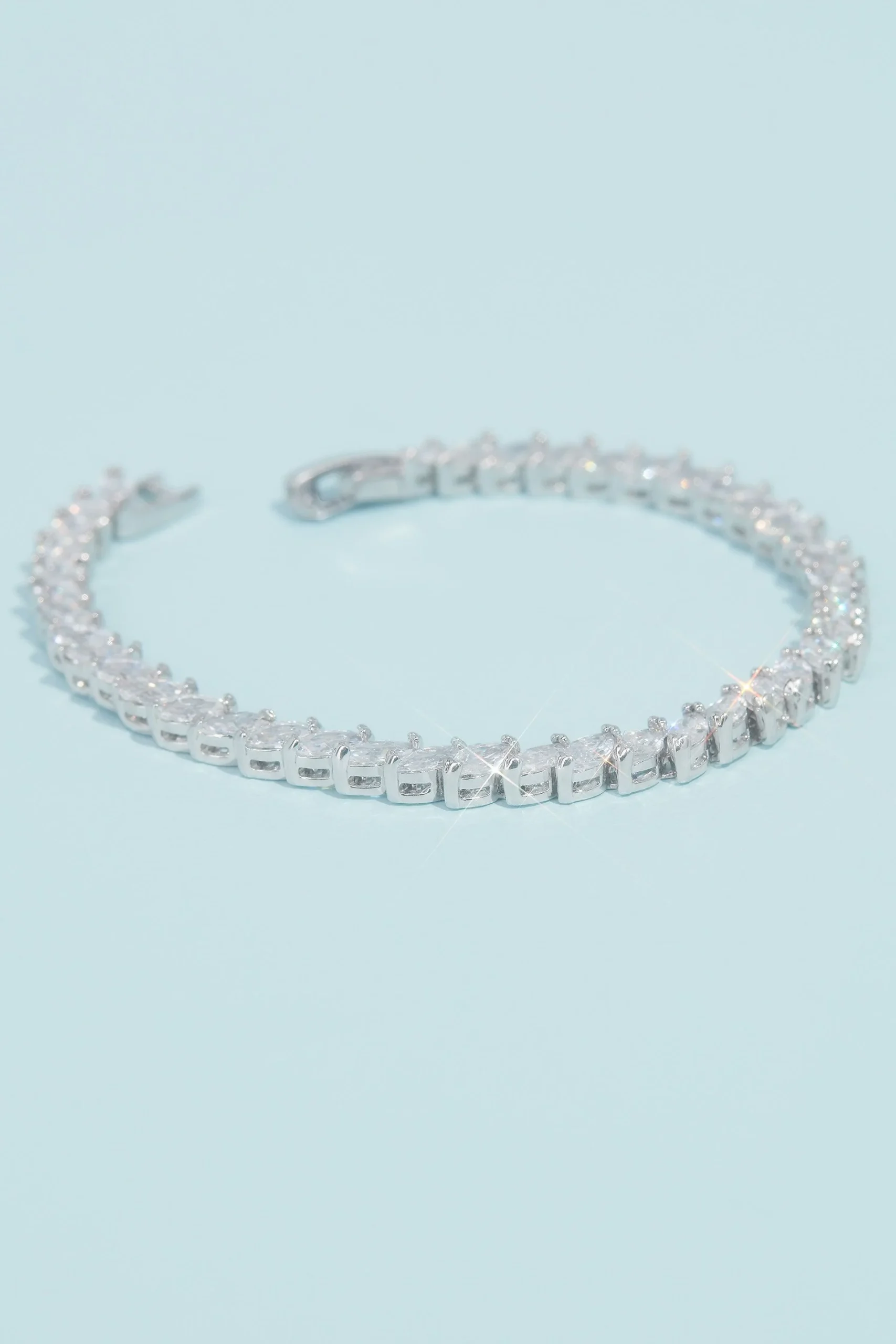 Marquise Cut Cubic Zirconia Tennis Bracelet