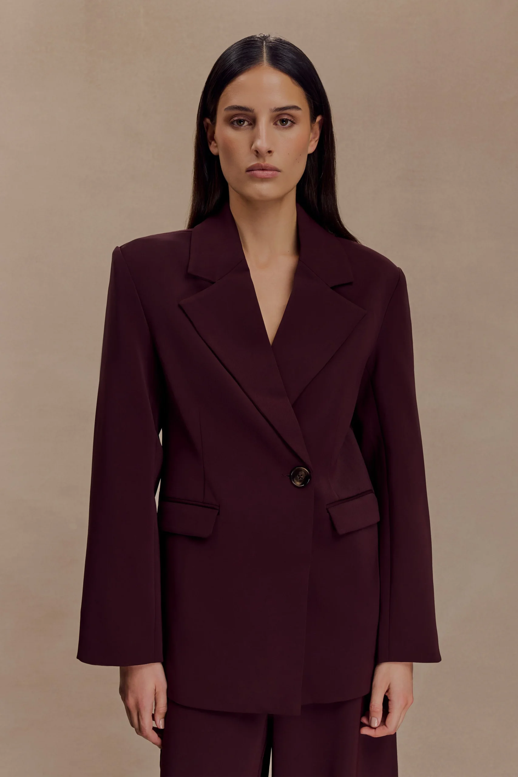 MateoOversized Blazer - Mahogany