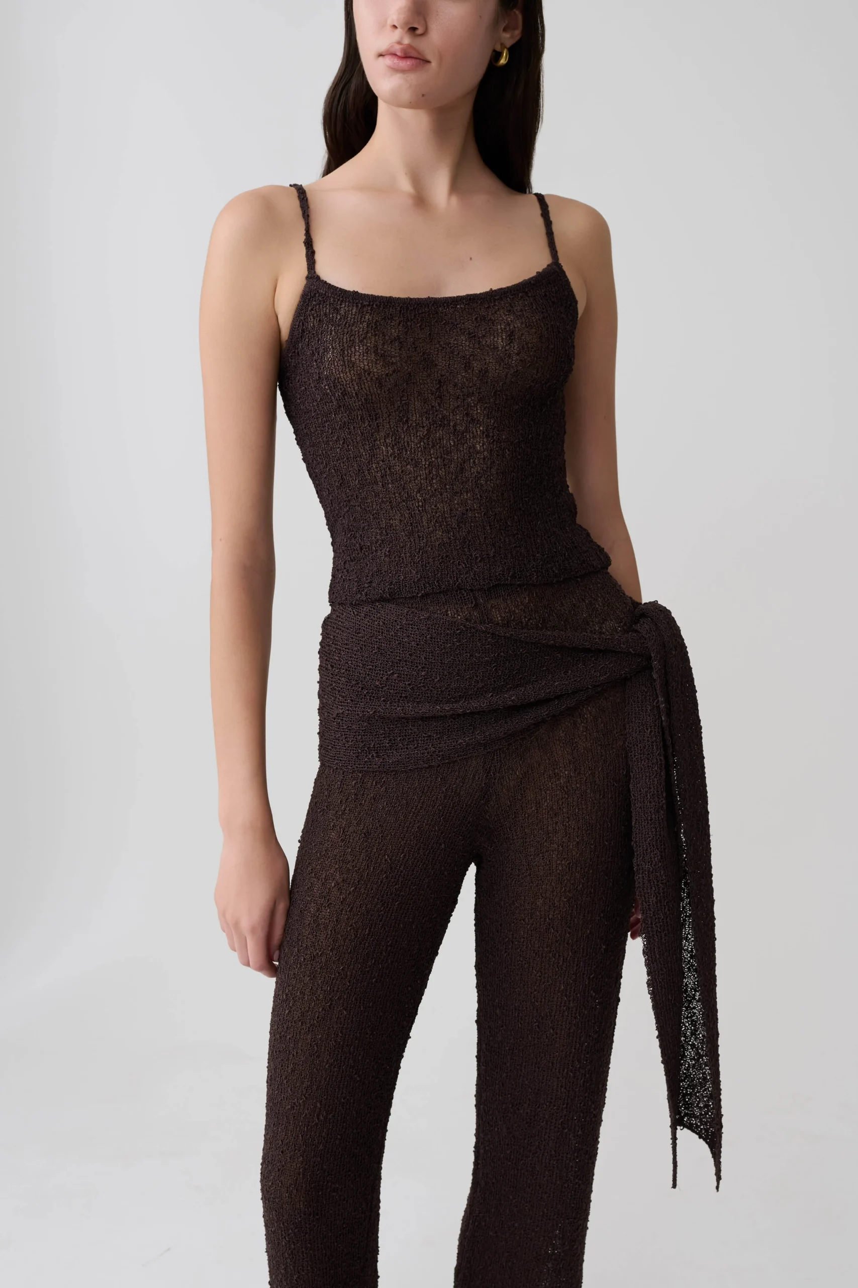 MattaisBoucle Knit Top - Dark Chocolate