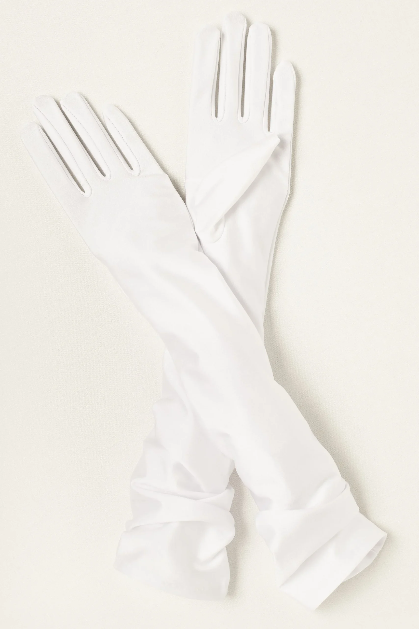 Matte Satin Over-The- Elbow Gloves