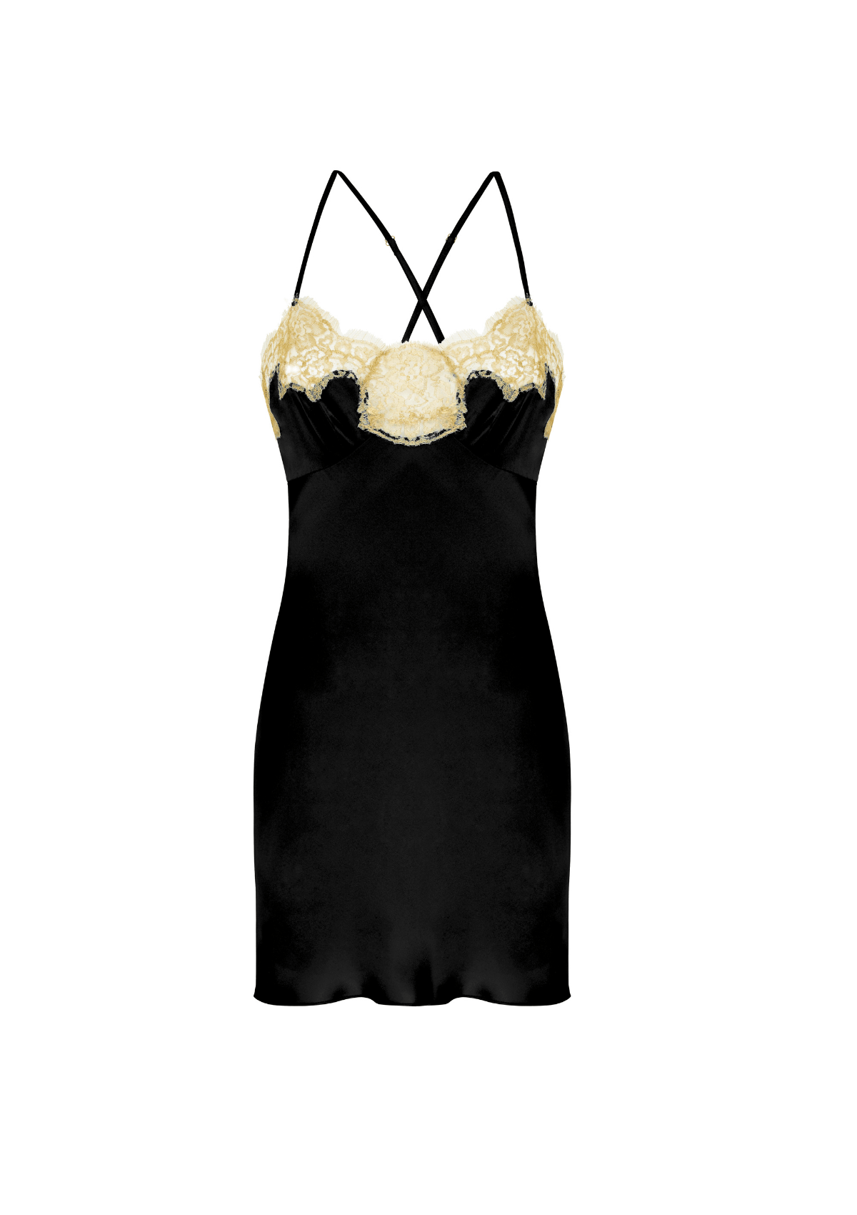 Mayfair Black Short Silk Slip