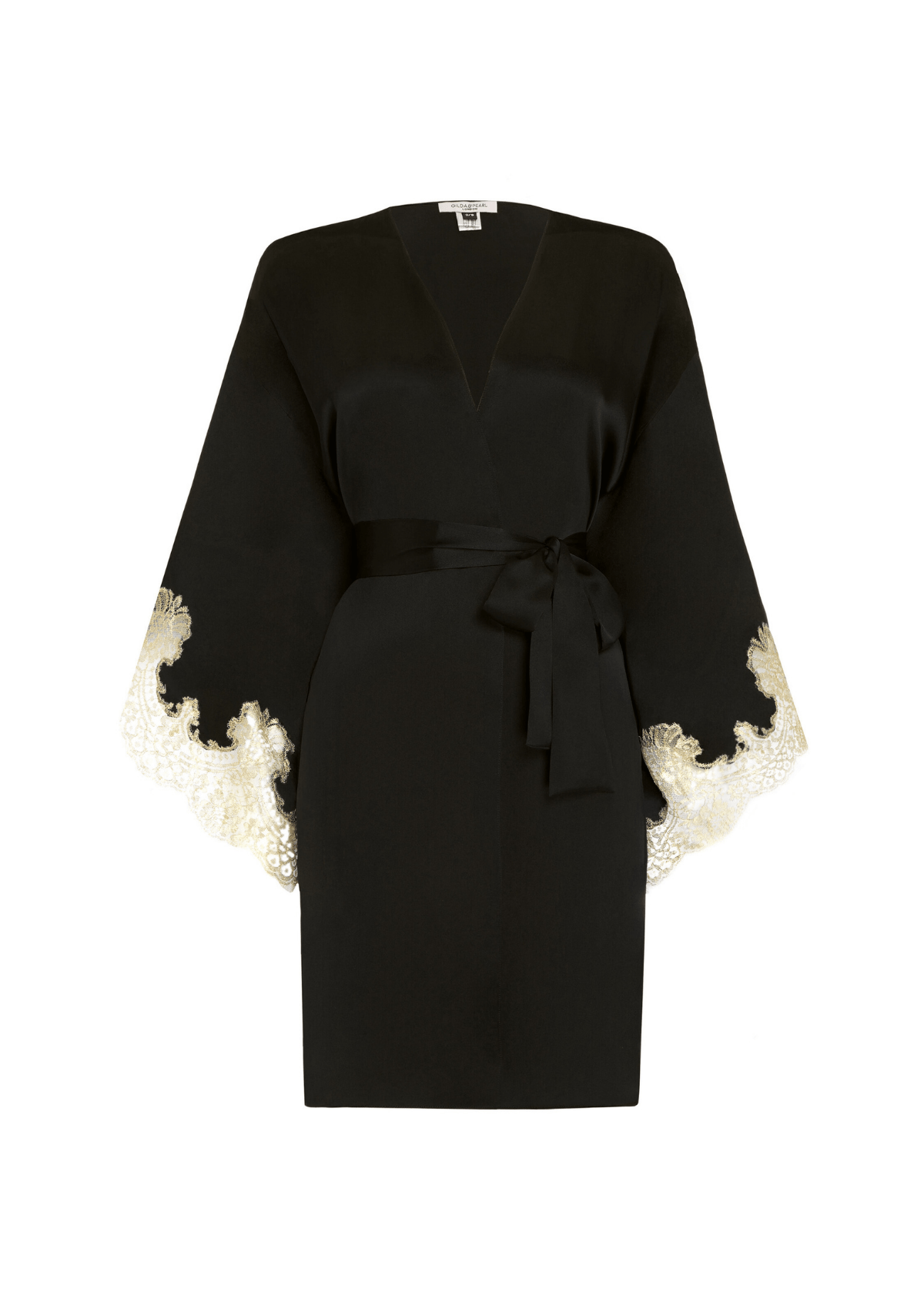 Mayfair Black Silk Short Kimono