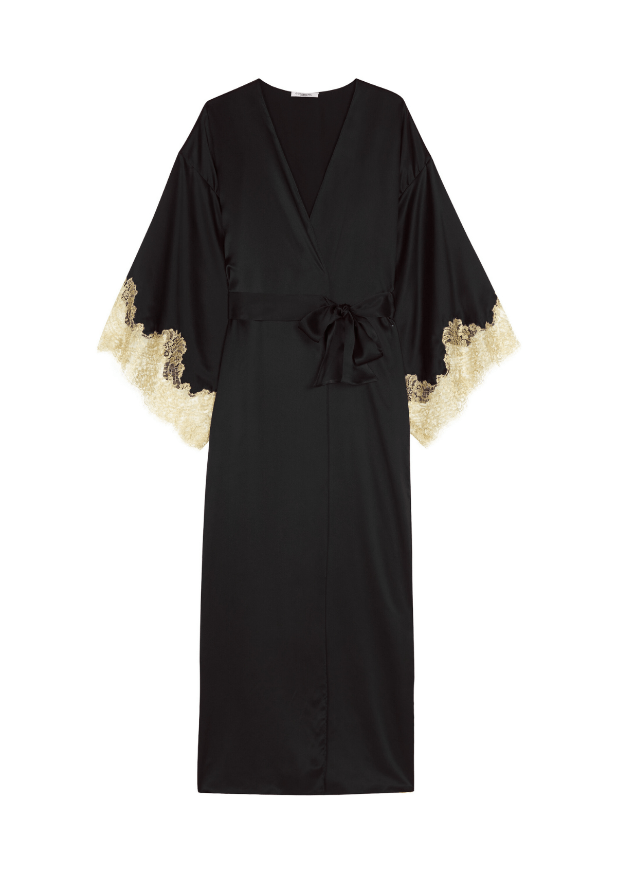 Mayfair Long Black Silk Robe