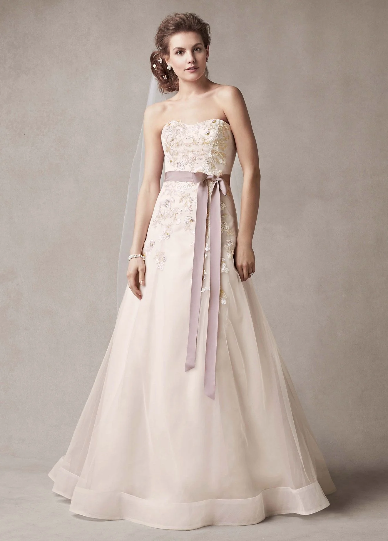 Melissa Sweet Wedding Dress with Two Toned Skirt