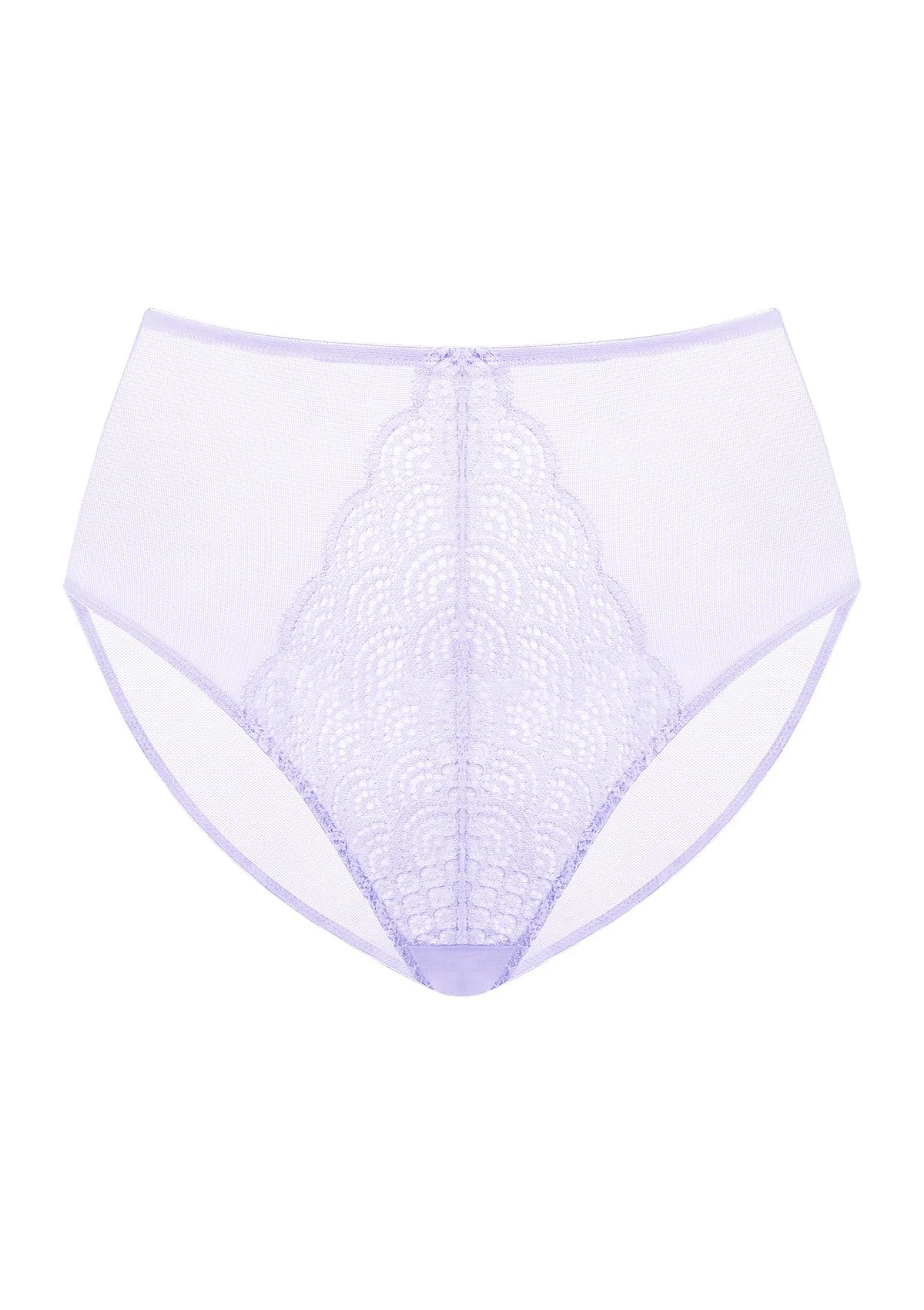 Mermaid High-Rise Light Purple Lace Brief Underwear