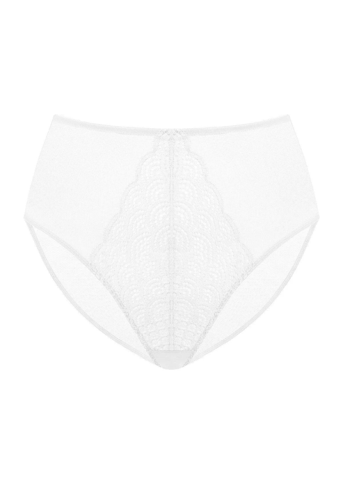 Mermaid High-Rise White Lace Brief Underwear