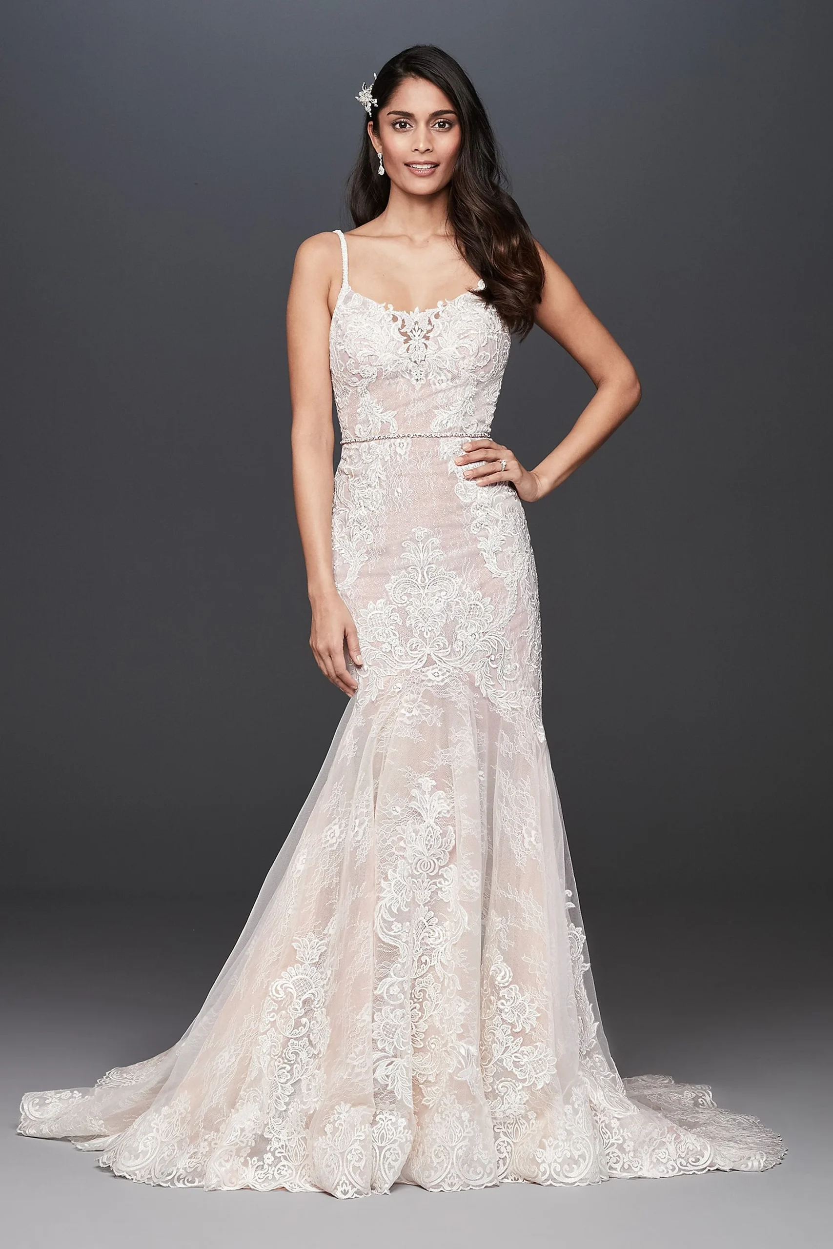 Mermaid Wedding Dress with Moonstone Detail