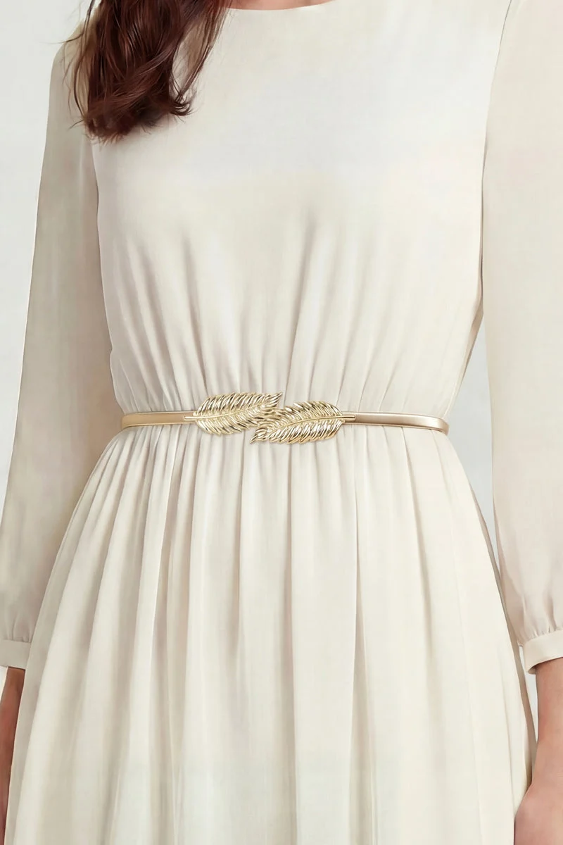 Metallic Chain Leaf Belt