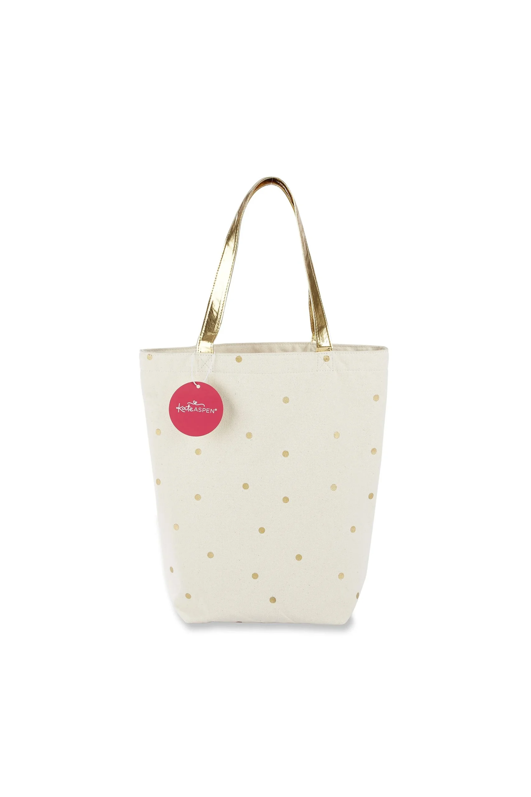 Metallic Gold Dot Tote Bag